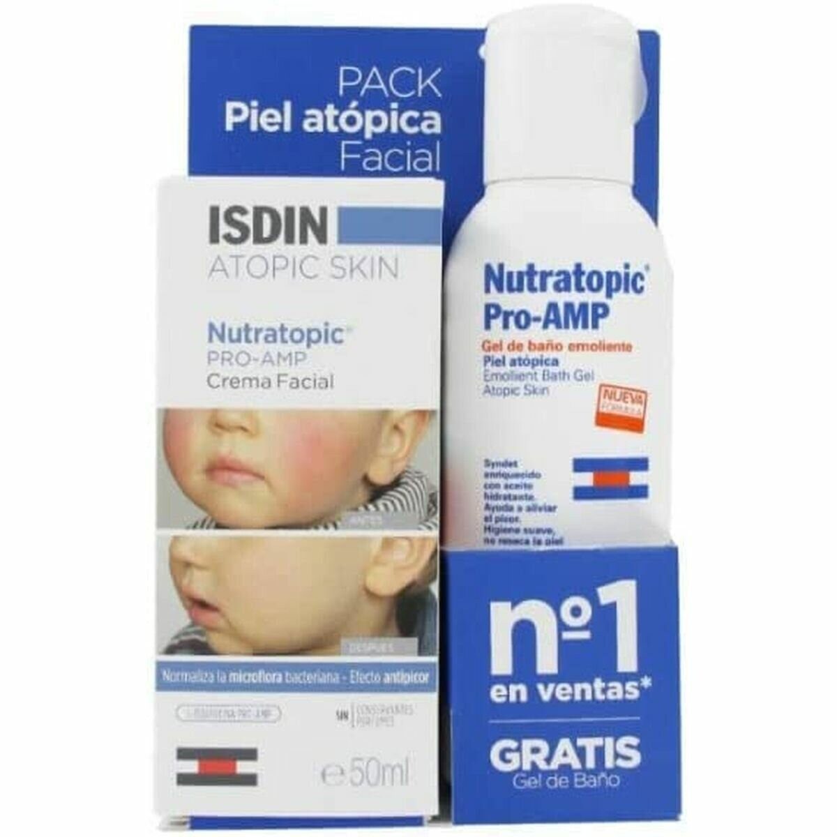 Isdin Gesichtspflege-Set Isdin Nutratopic Gesichtscreme 50ml Set 2 Stück