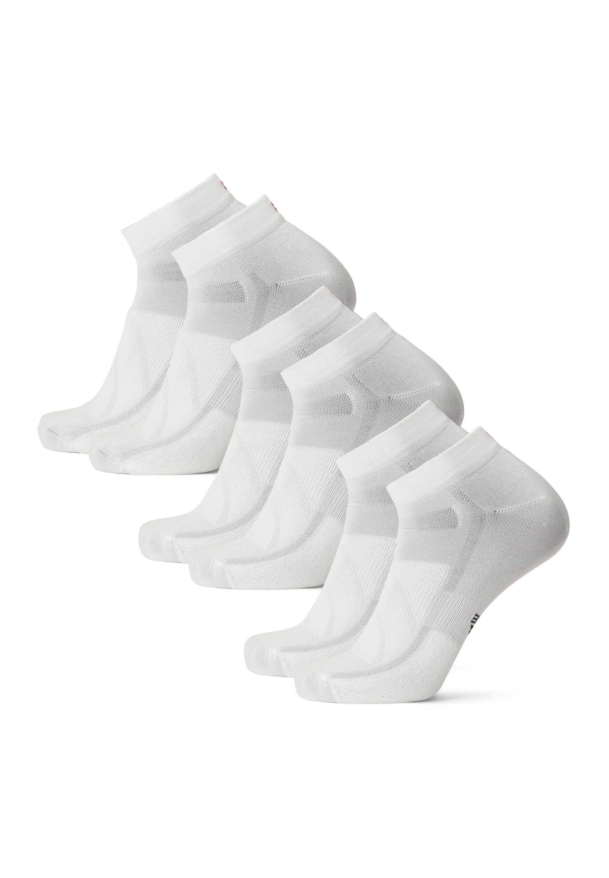 DANISH ENDURANCE Basicsocken Aero Cycling Low-Cut (3-Paar) Radsportsocken für Herren & Damen, atmungsaktiv & gepolstert