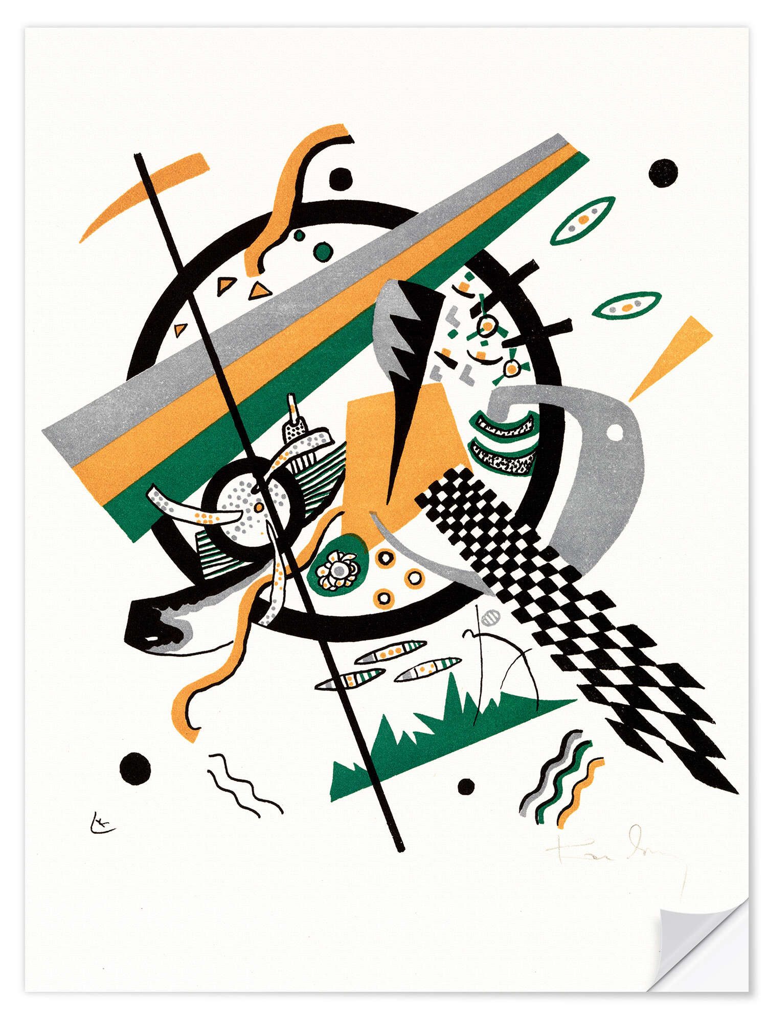 Posterlounge Wandfolie Wassily Kandinsky, Kleine Welten IV, Malerei