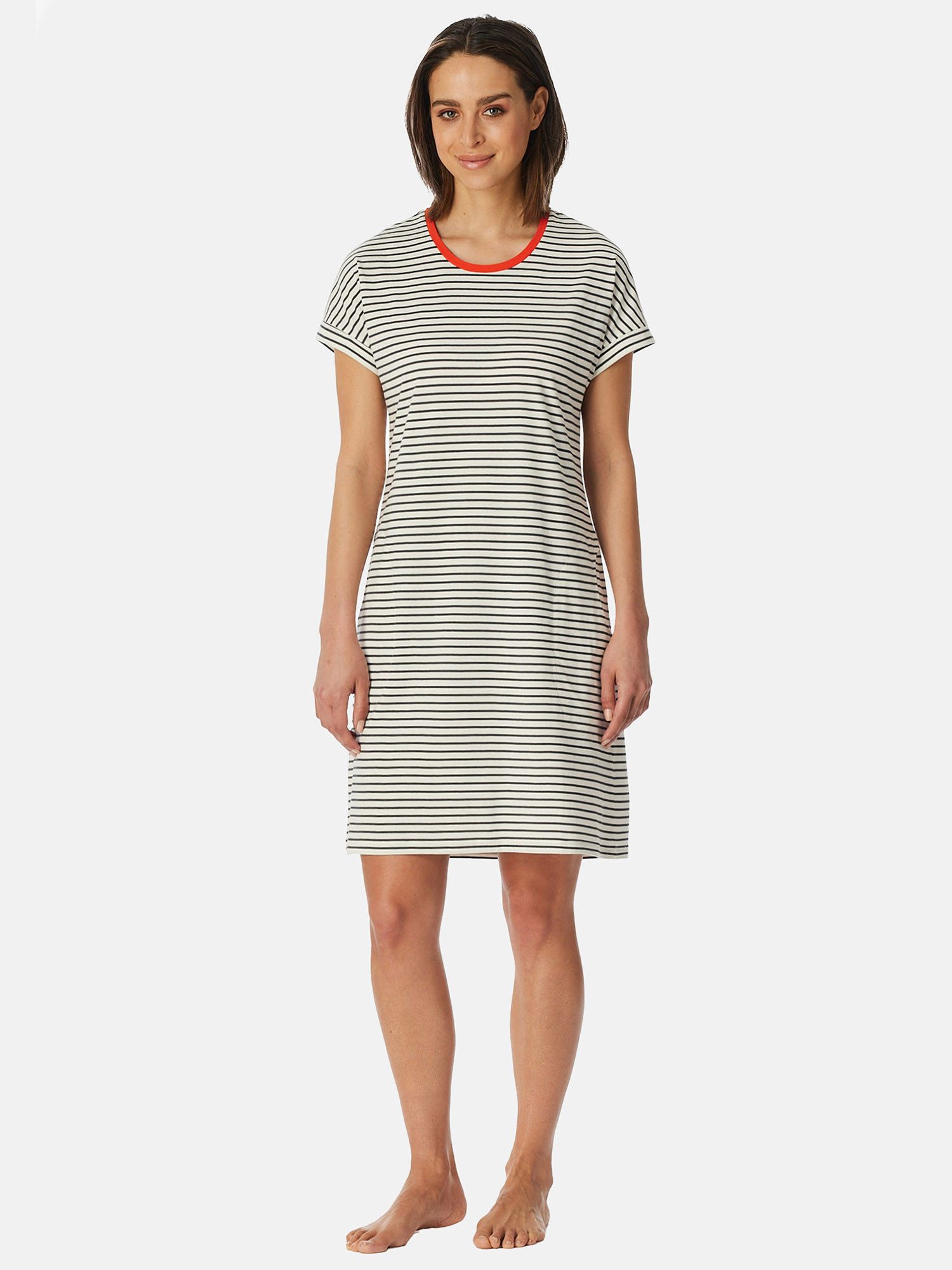 Schiesser Nachthemd Casual Essentials Nacht-hemd schlafmode sleepwear