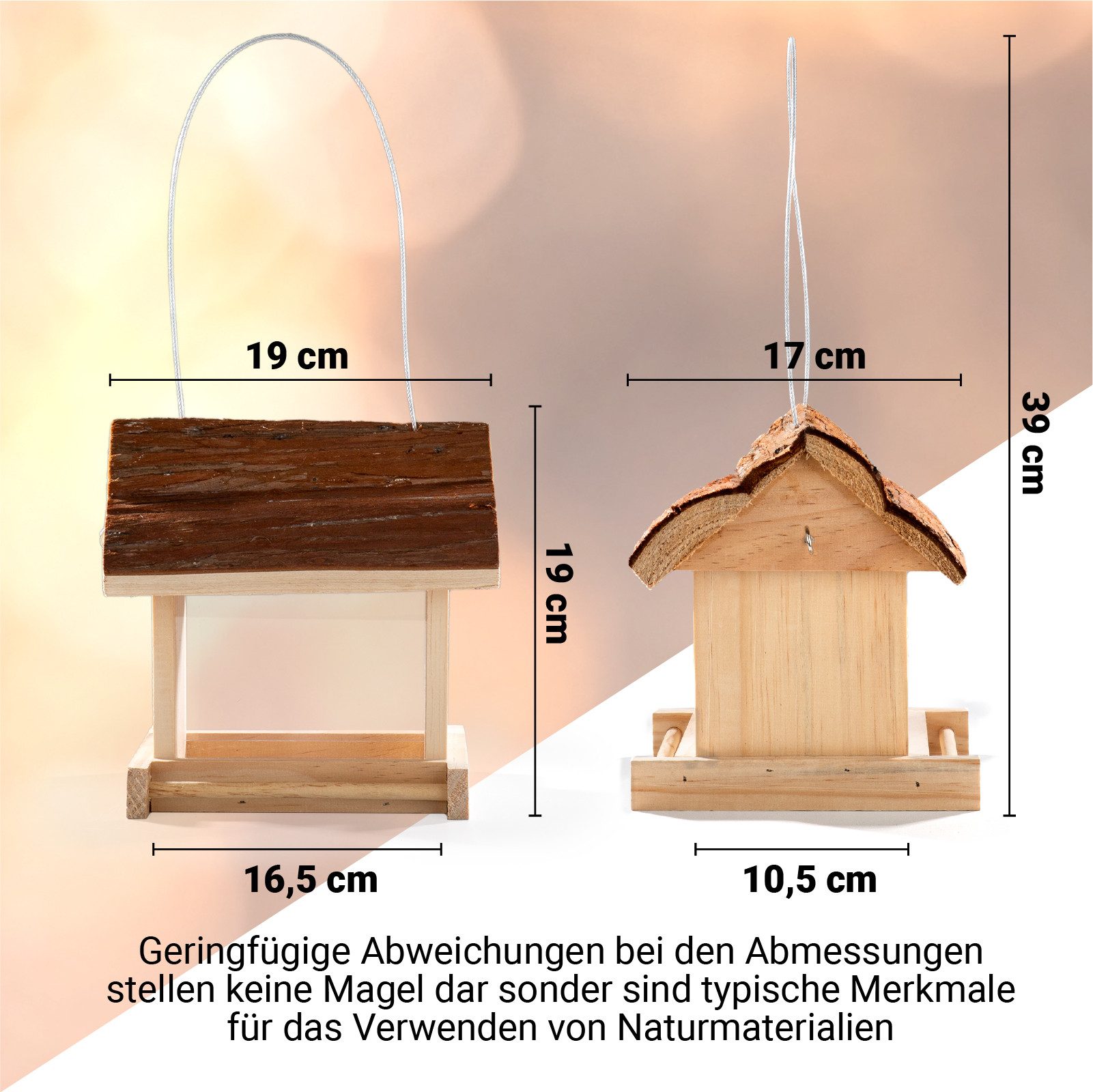 Cult at Home Tierhaus CULT at home Vogel Futterhaus Holz - Höhe 19 cm - Fut günstig online kaufen