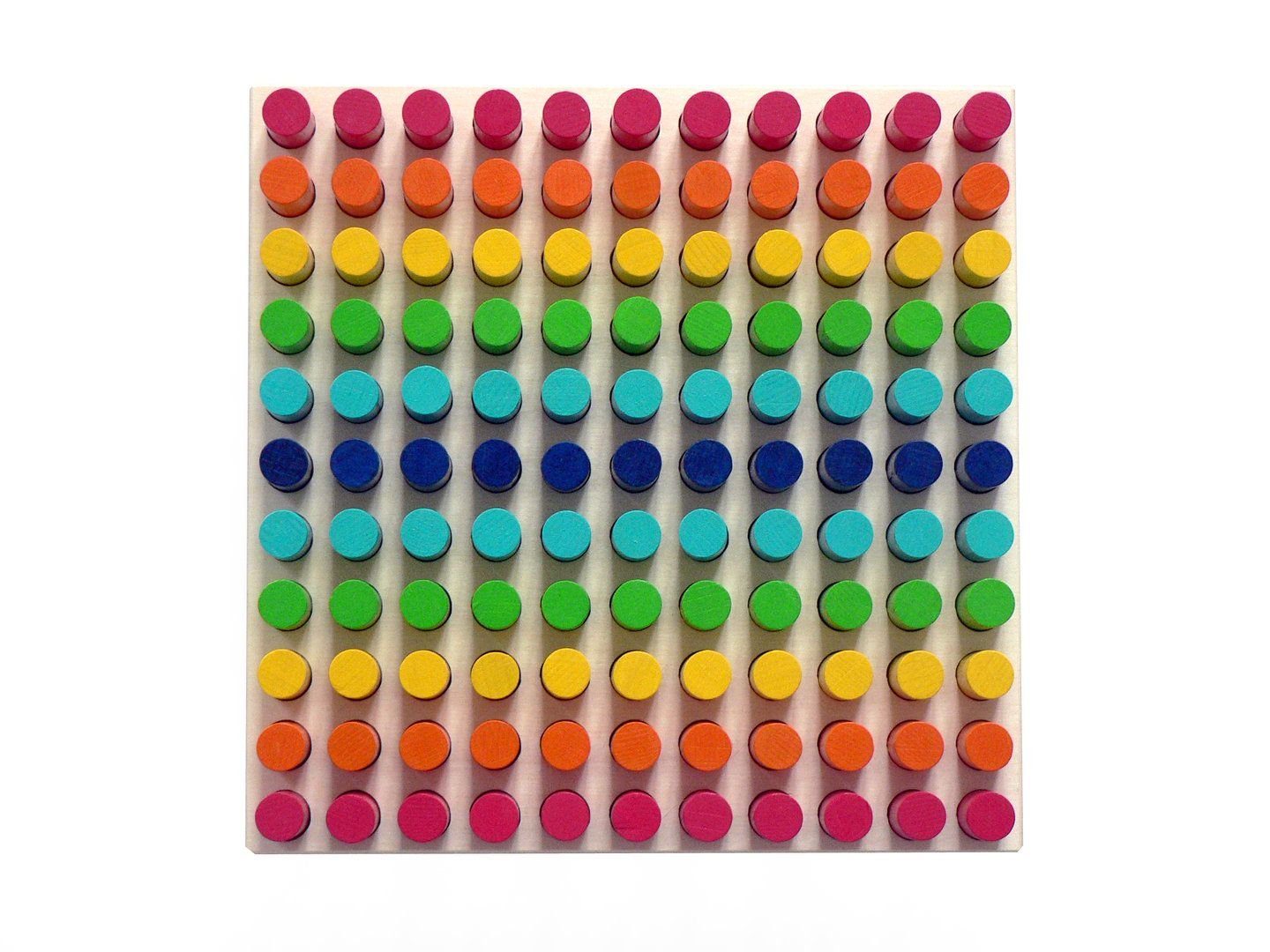 HESS SPIELZEUG Greifspielzeug Holzspielzeug Farbensteckspiel mit 121 Teilen BxLxH 210x210x30mm NEU