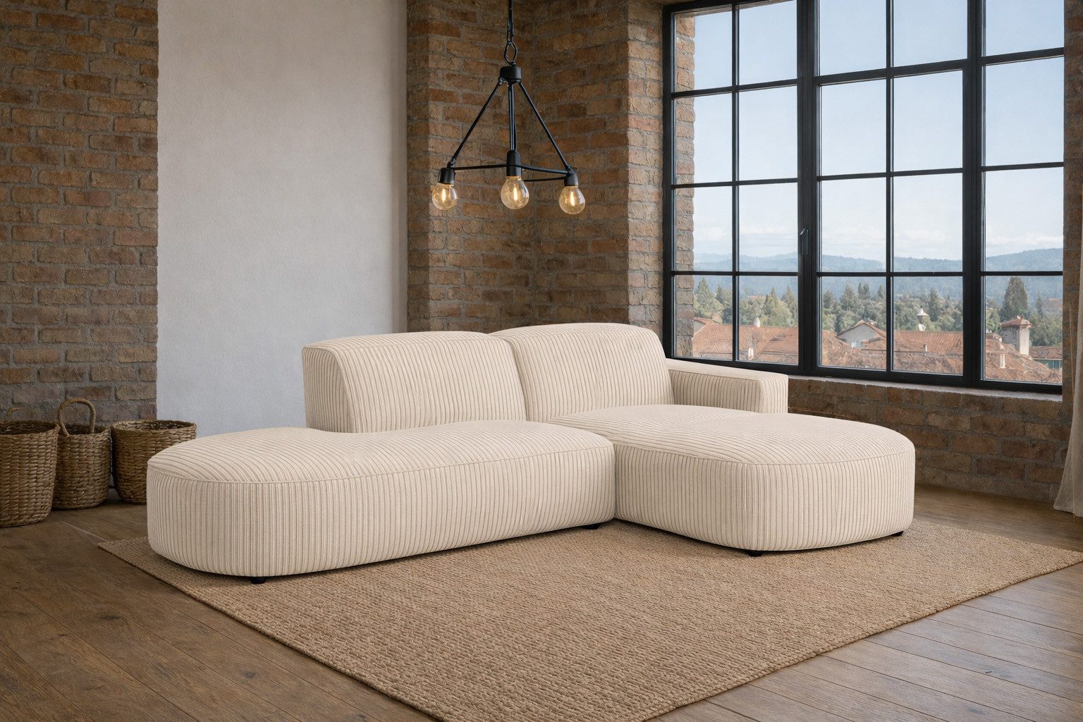 Kaiser Möbel Ecksofa Ecksofa Cursal Atelier – modern, rund und unverwechselbar elegant, Einzelsofa, L-Form, sanfte Rundungen, modernes Design, haustierfreundliche Stoffe