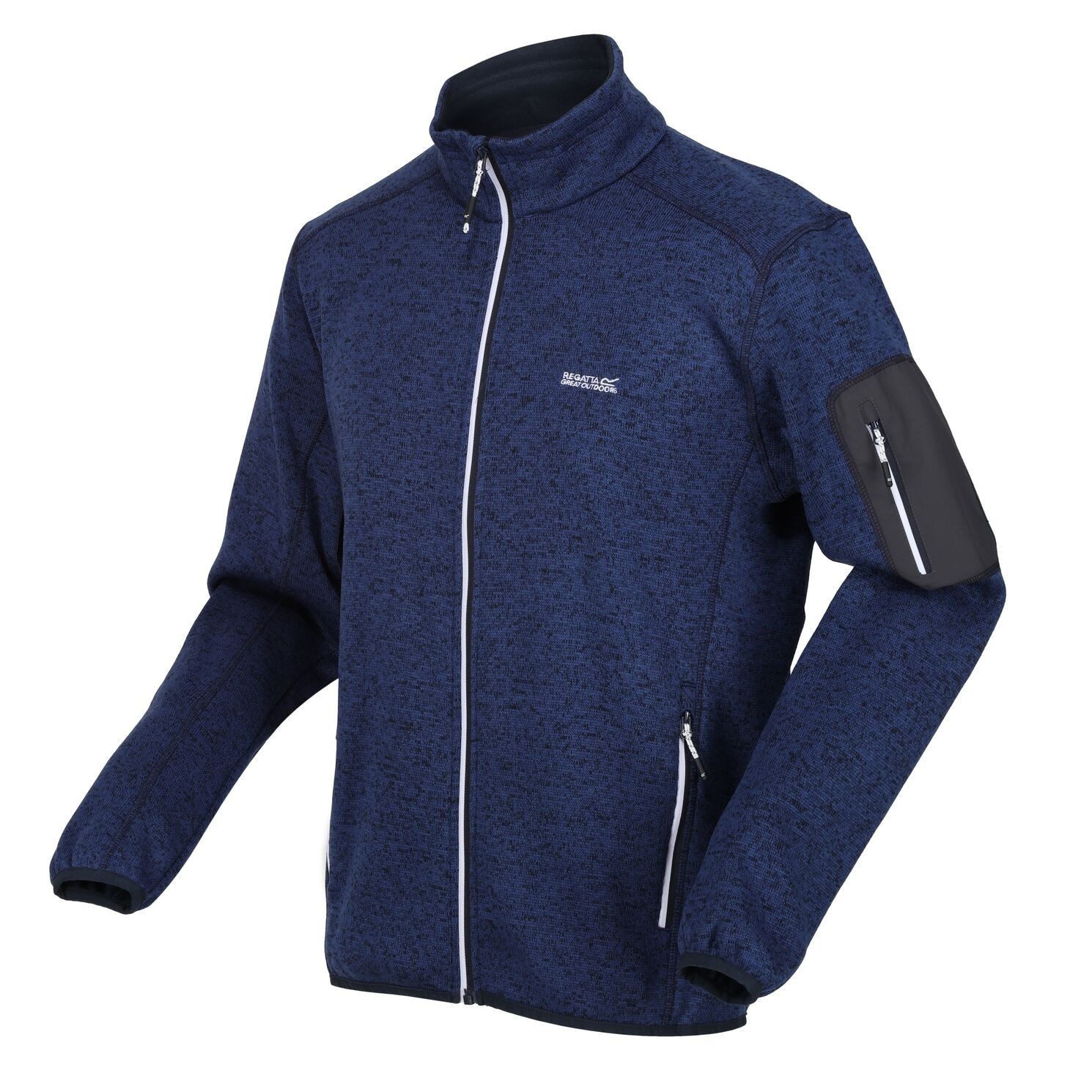 RennerXXL Fleecejacke Newhill XXL Herren Strickfleece Jacke Übergrößen Meliertes Poly-Strickgewebe, zwei seitliche Reißverschlusstaschen