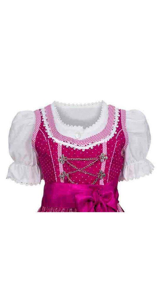 Nübler Dirndl Kinderdirndl 3-teilig Anja in Beere von Nübler 3 teiliges Set aus Dirndl, Bluse und Schürze