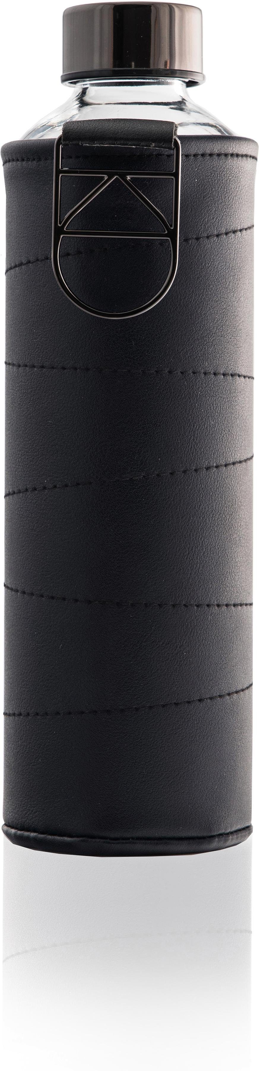 equa Trinkflasche Mismatch, Borosilikatglas, mit Kunstlederhülle und Metallgriff