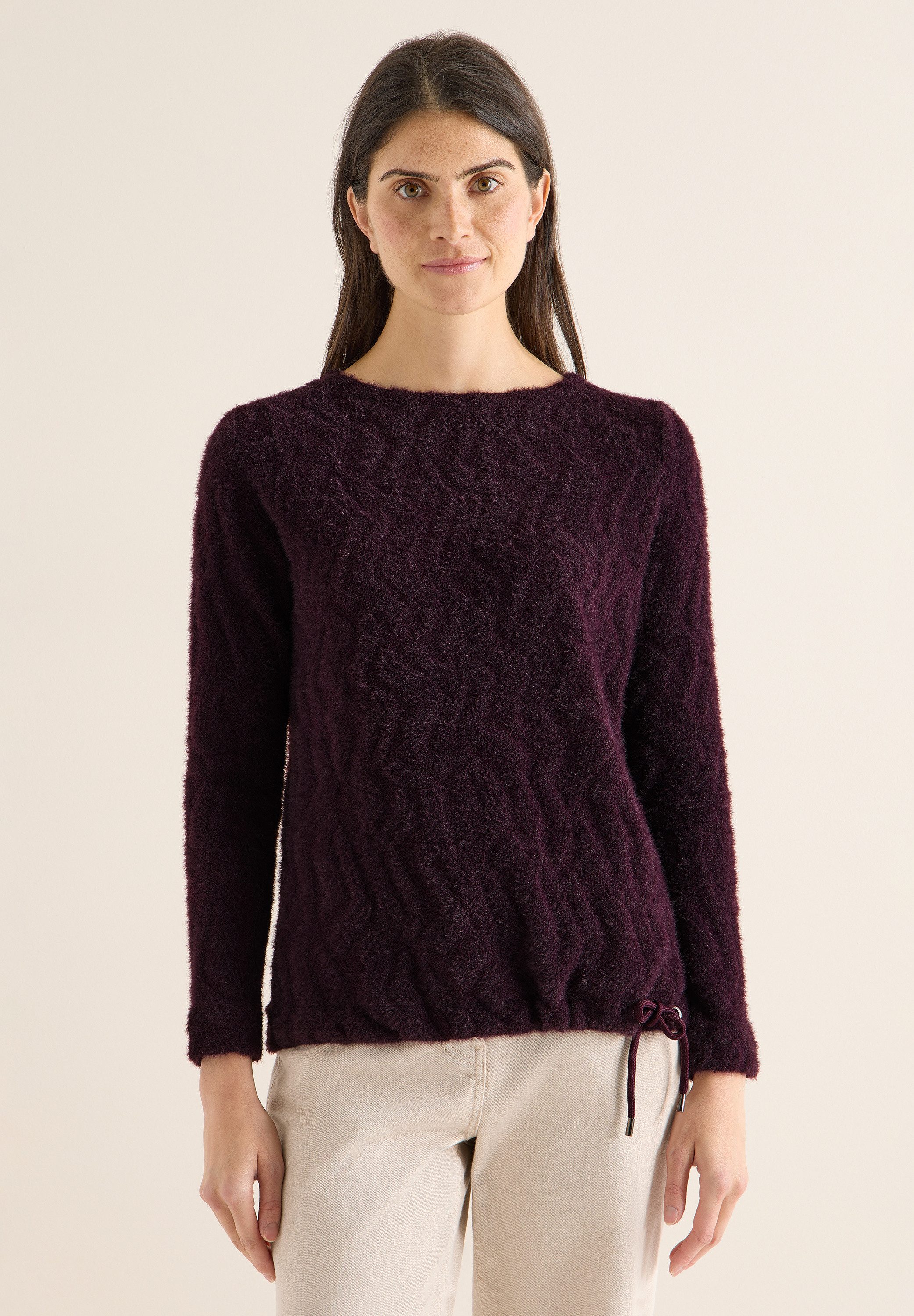 CECIL Langarmshirt mit Tunnelzug am Saum günstig online kaufen