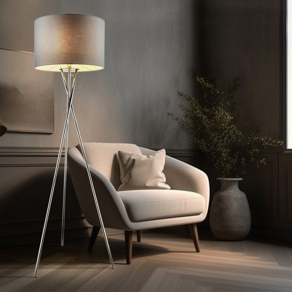 GLOBO LIGHTING LED Stehlampe, Leuchtmittel inklusive, Warmweiß, Stehleuchte Stehlampe Deckenfluter Stativ Wohnzimmerlampe LED H 160 cm