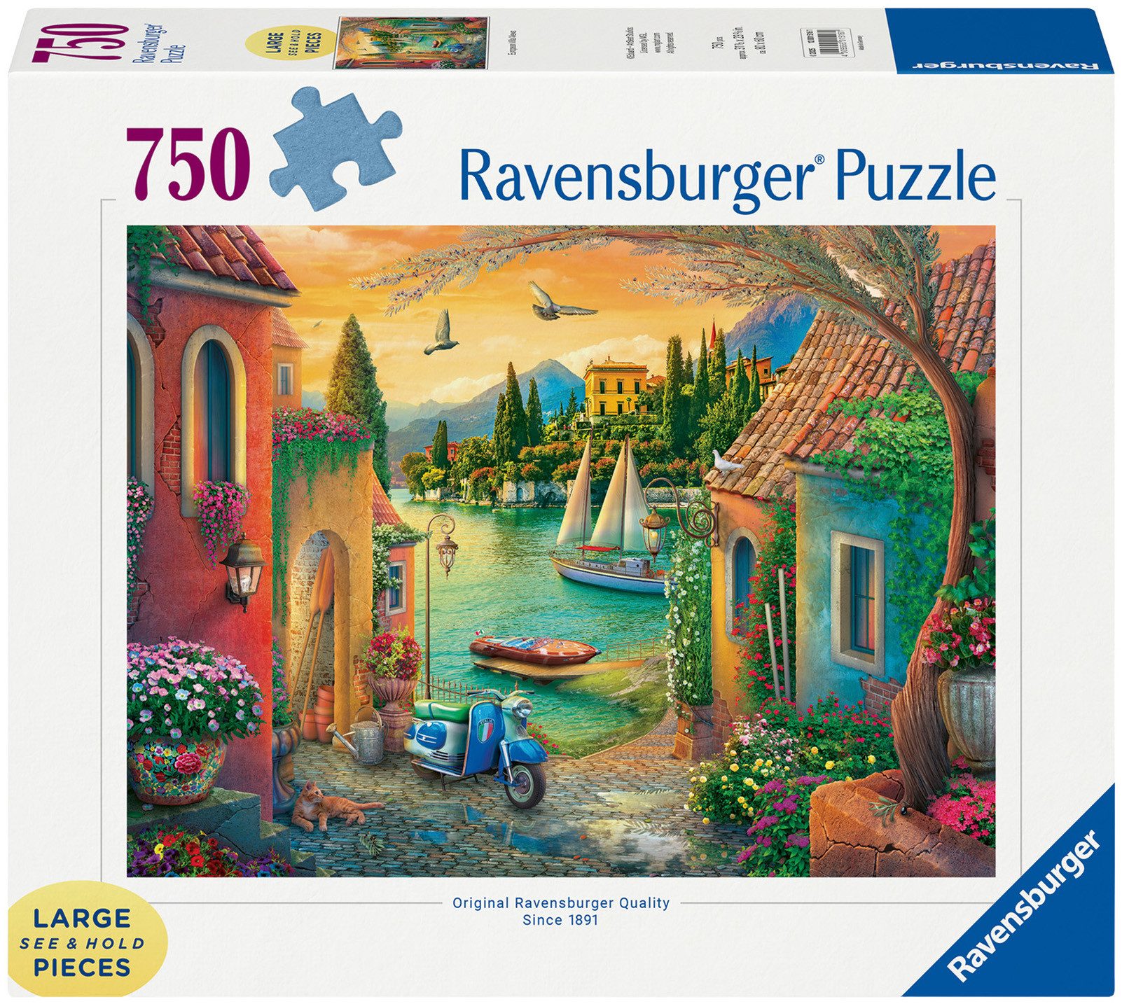 Ravensburger Puzzle Idyllischer Comer See, 750 Puzzleteile, Made in Germany