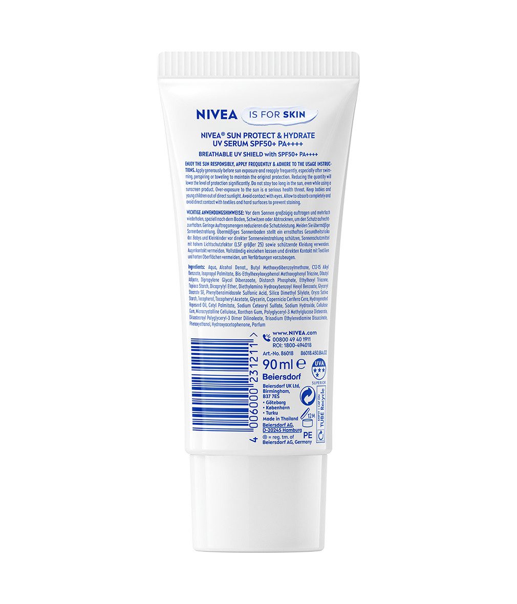 Nivea Sonnenschutzcreme SUN Protect Set - Serum, Lippenpflege, After Sun Serum, 3-tlg.
