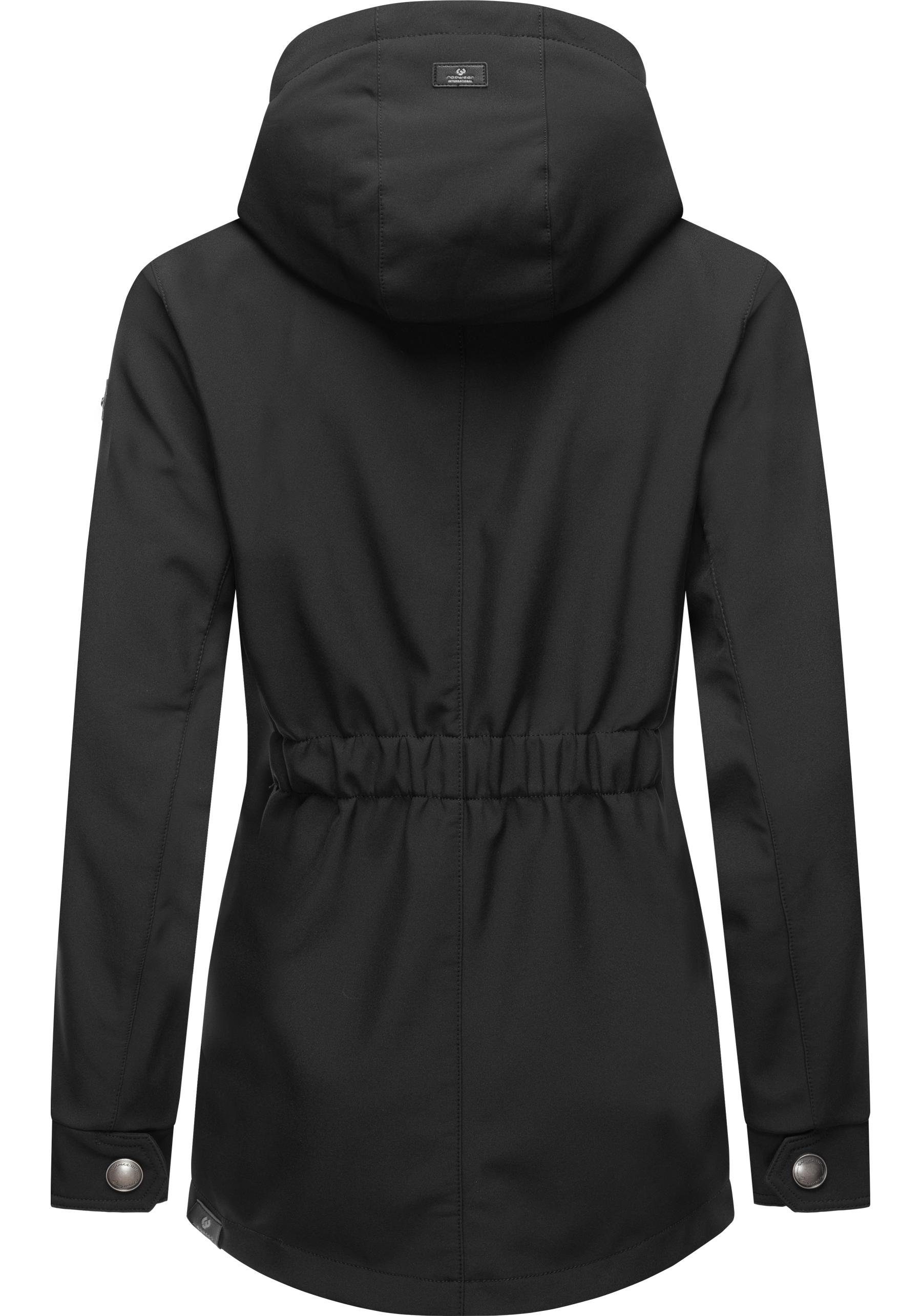 Ragwear Softshelljacke Monadde Softshell Praktische wasserabweisende Softshell Damenjacke