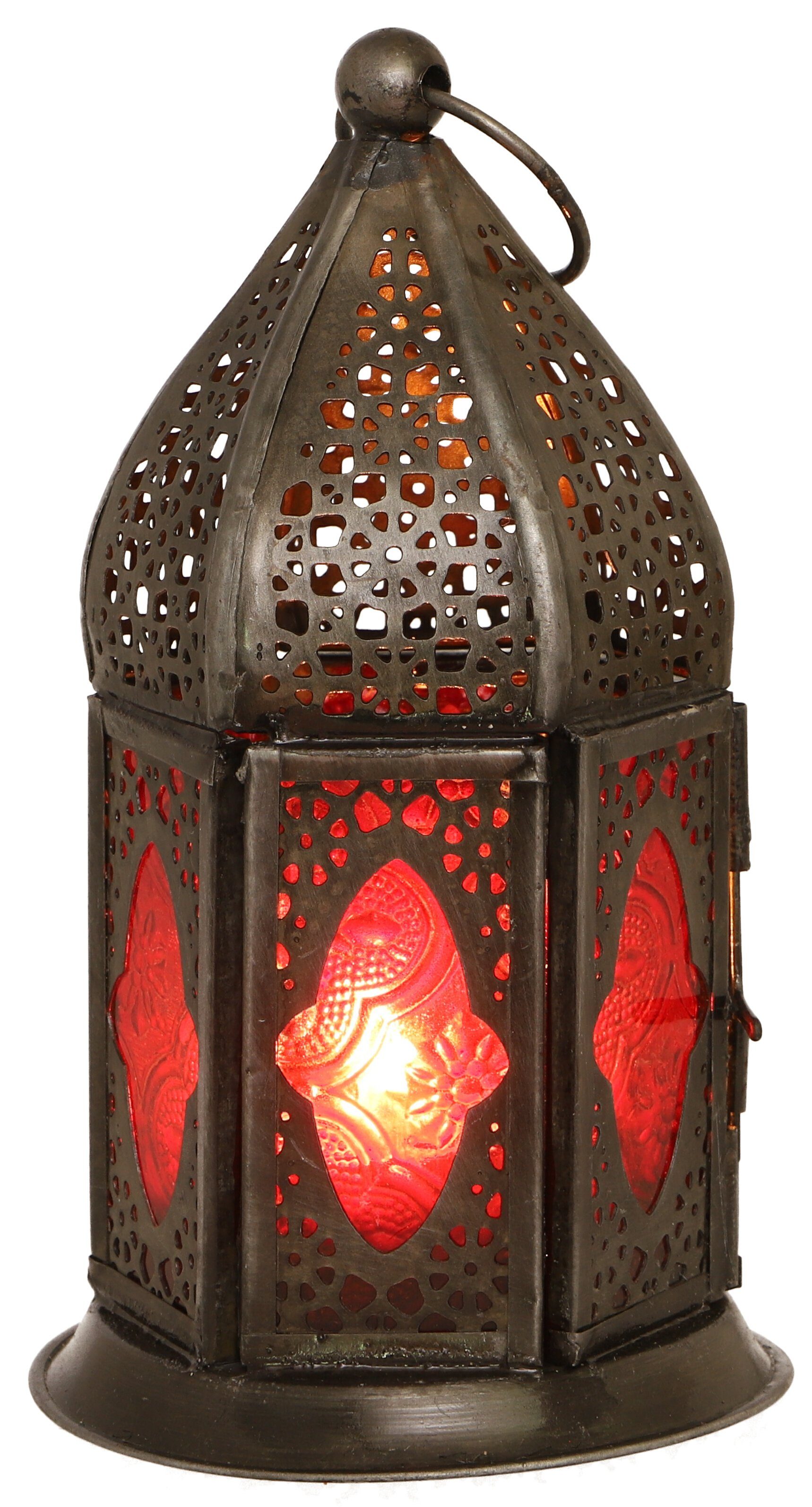 Guru-Shop Laterne Orientalische Metall/Glas Laterne in..
