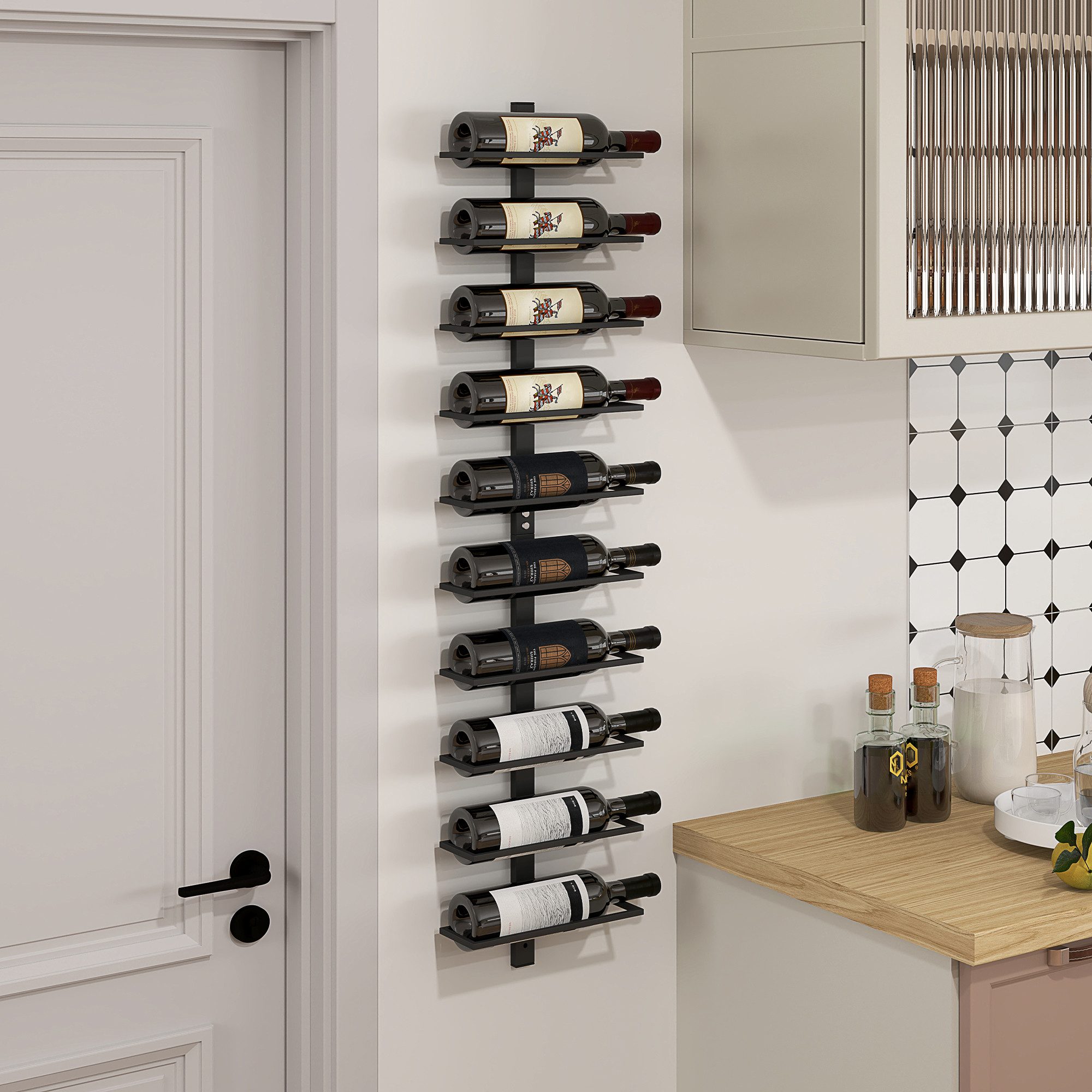 HOMCOM Weinregal Flaschenregal für 10 Weinflaschen, günstig online kaufen
