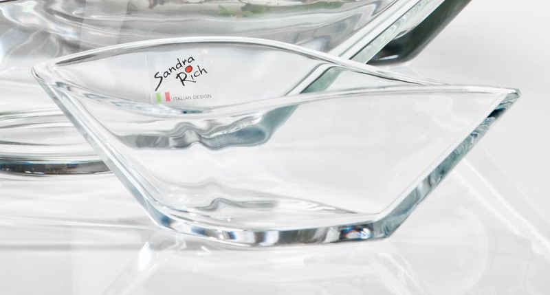 Sandra Rich Schale Glasschale Elegance-Leaf klar oval von Sandra Rich, Glas