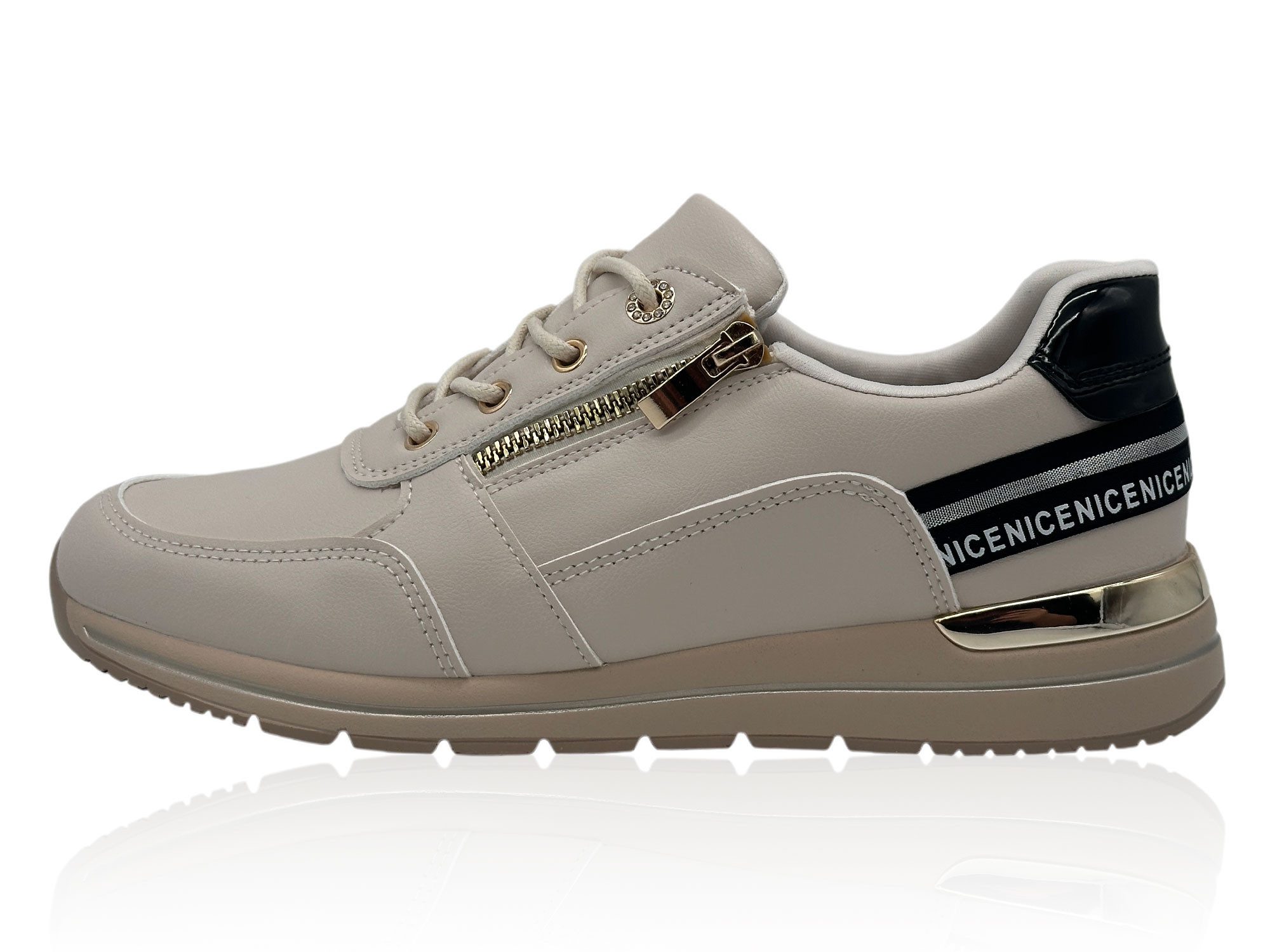 Nowaland Damen Freizeitschuhe Leichter Plateau-Schuh Sneaker Leicht, Pflegeleicht, Komfortabel