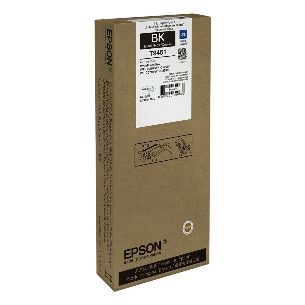 Epson T9451 XL Tintenpatrone (1-tlg., Original Druckerpatrone, schwarz)