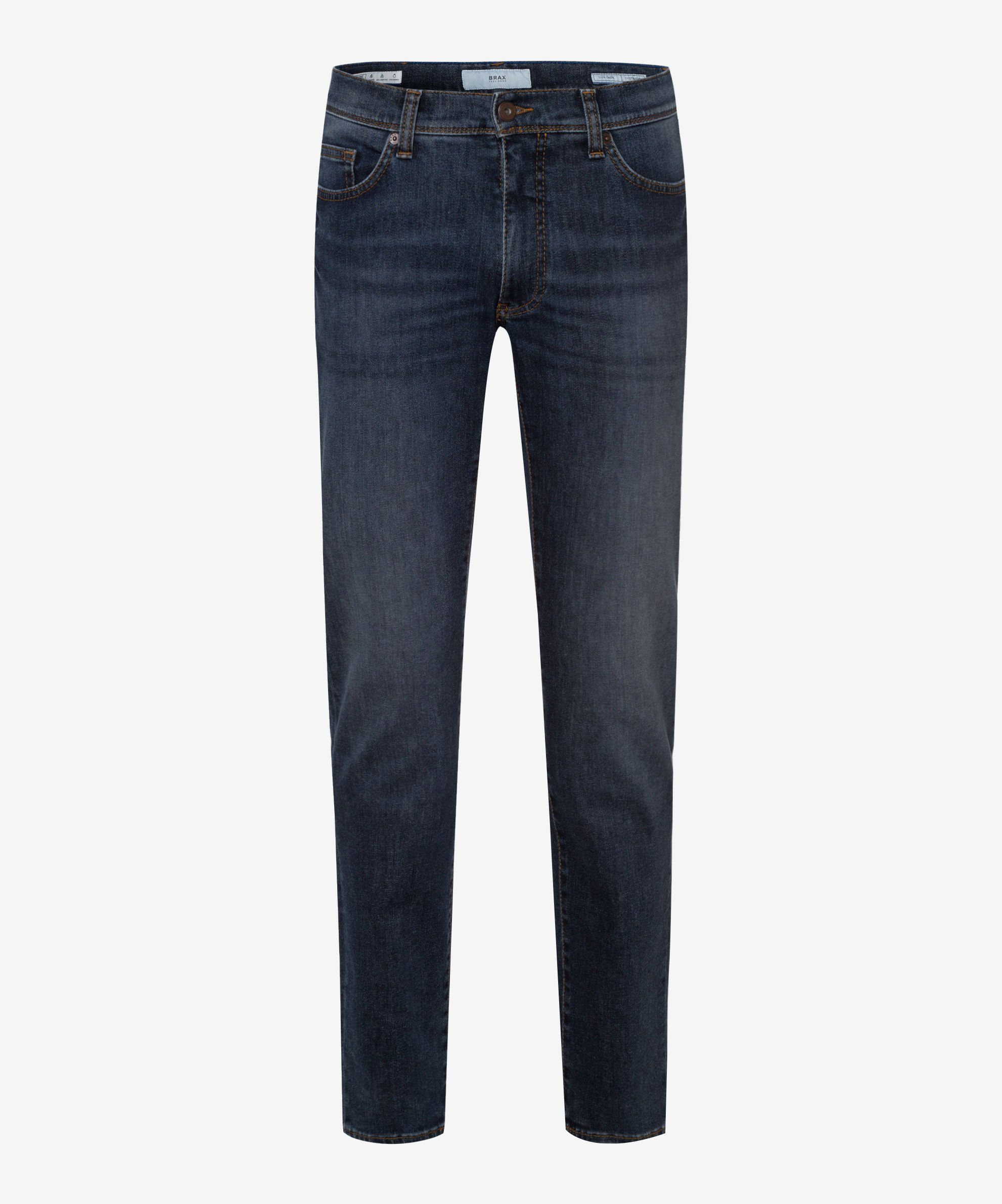 5-Pocket-Jeans Blue Used Denim Dark Brax Organic Cadiz Flex