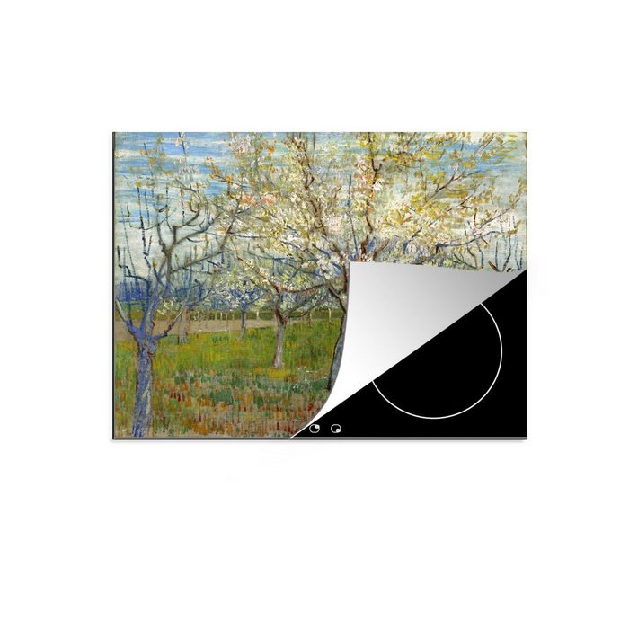 MuchoWow Herdblende-/Abdeckplatte Der rosa Obstgarten - Vincent van Gogh Vinyl (1 tlg) Ceranfeldabdeckung für die küche Induktionsmatte