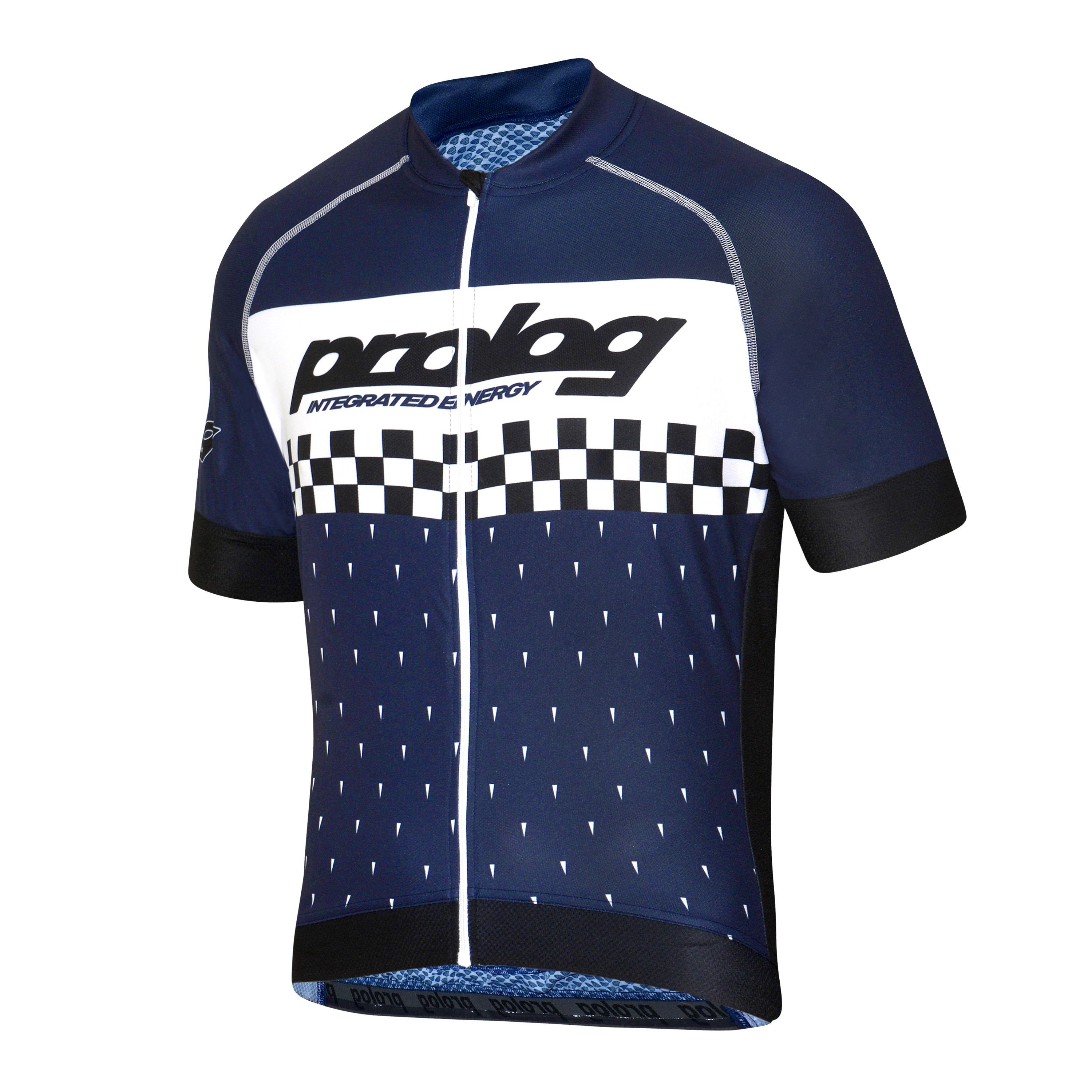 Radtrikot Herren Fahrradtrikot kurzarm „Integrated Energy Navy“, eng geschnittem