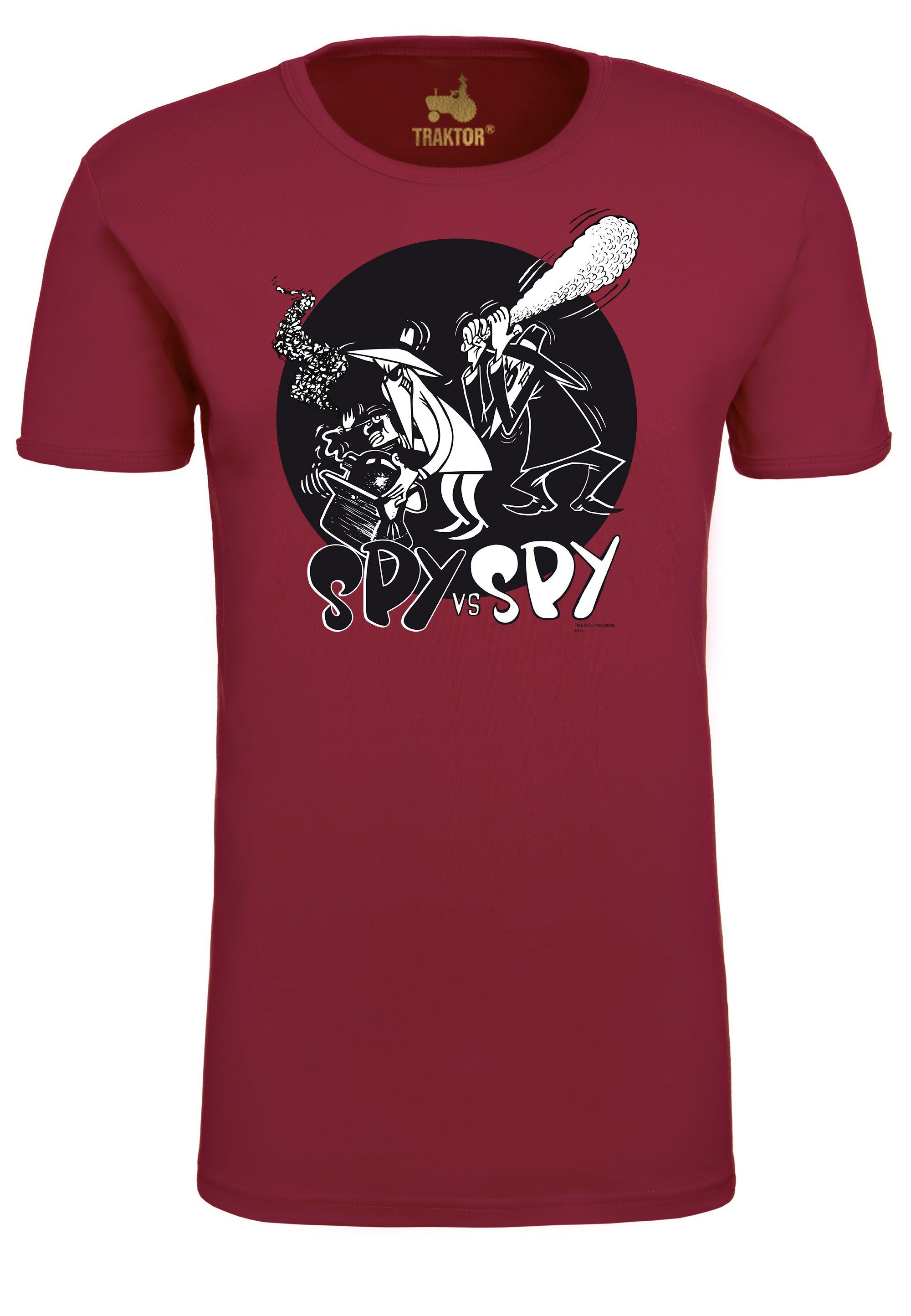 mit vs Mad Spy - rot Comic-Print T-Shirt trendigem LOGOSHIRT Spy