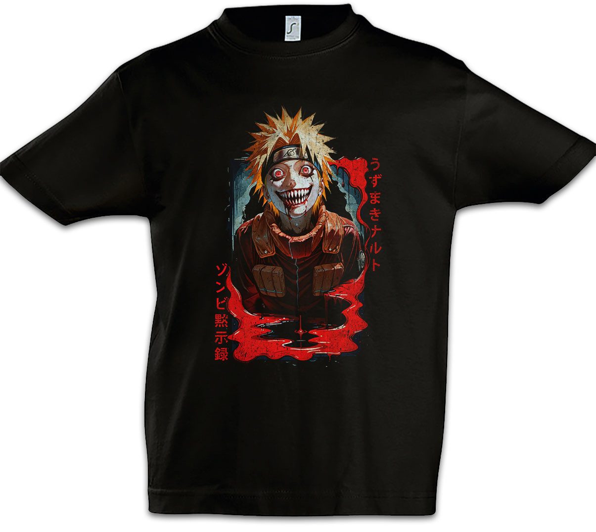 Print-Shirt Shinobi Horror Kinder T-Shirt Ninja System Anime Naruto Horror