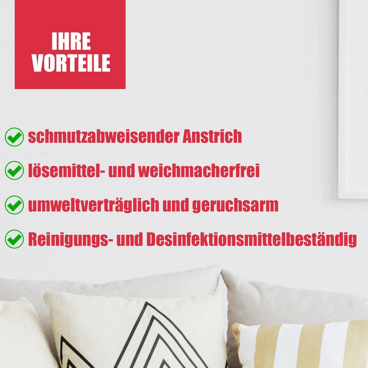 DICHTON Feuchtraumfarbe D.42W Bad & Küchenfarbe matt weiß oder tönbar, mattglanz weiß, Wandfarbe abwaschbar Innenfarbe