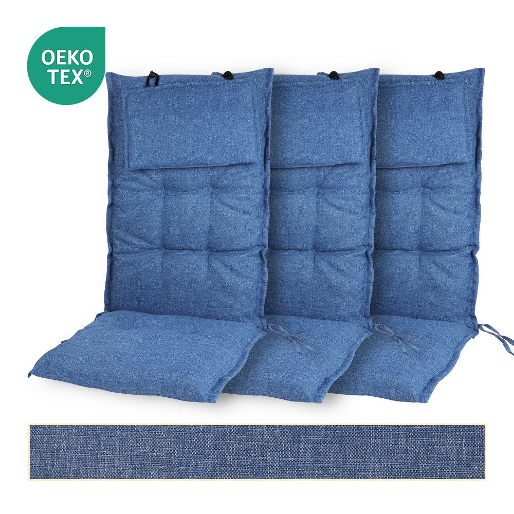 SLaaviinoo Hochlehnerauflage Gartenstuhlauflagen mit abnehmbarer Kopfstütze günstig online kaufen