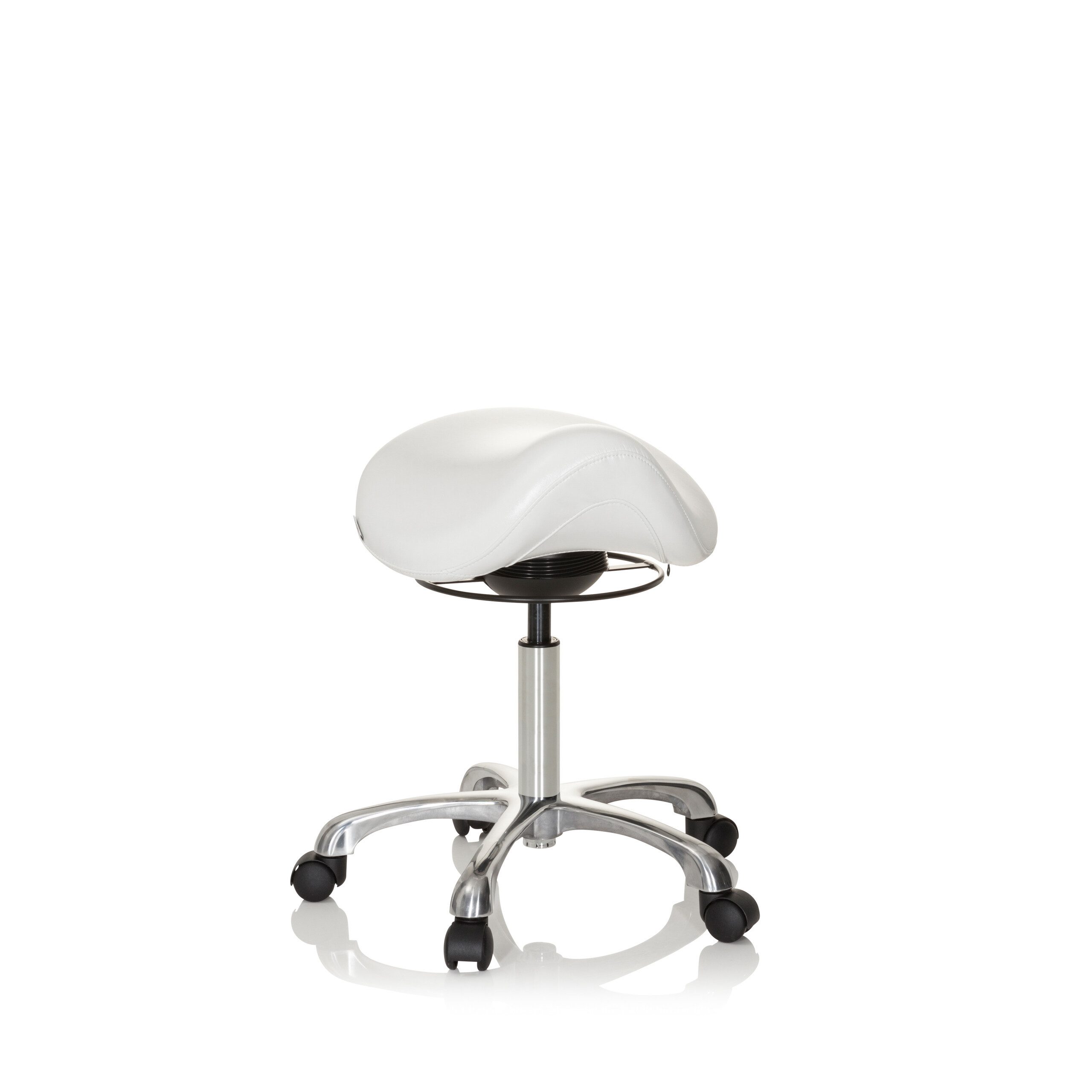 hjh OFFICE Drehhocker Sattelhocker ORTHO SIT Kunstleder ohne Armlehnen, Rollhocker