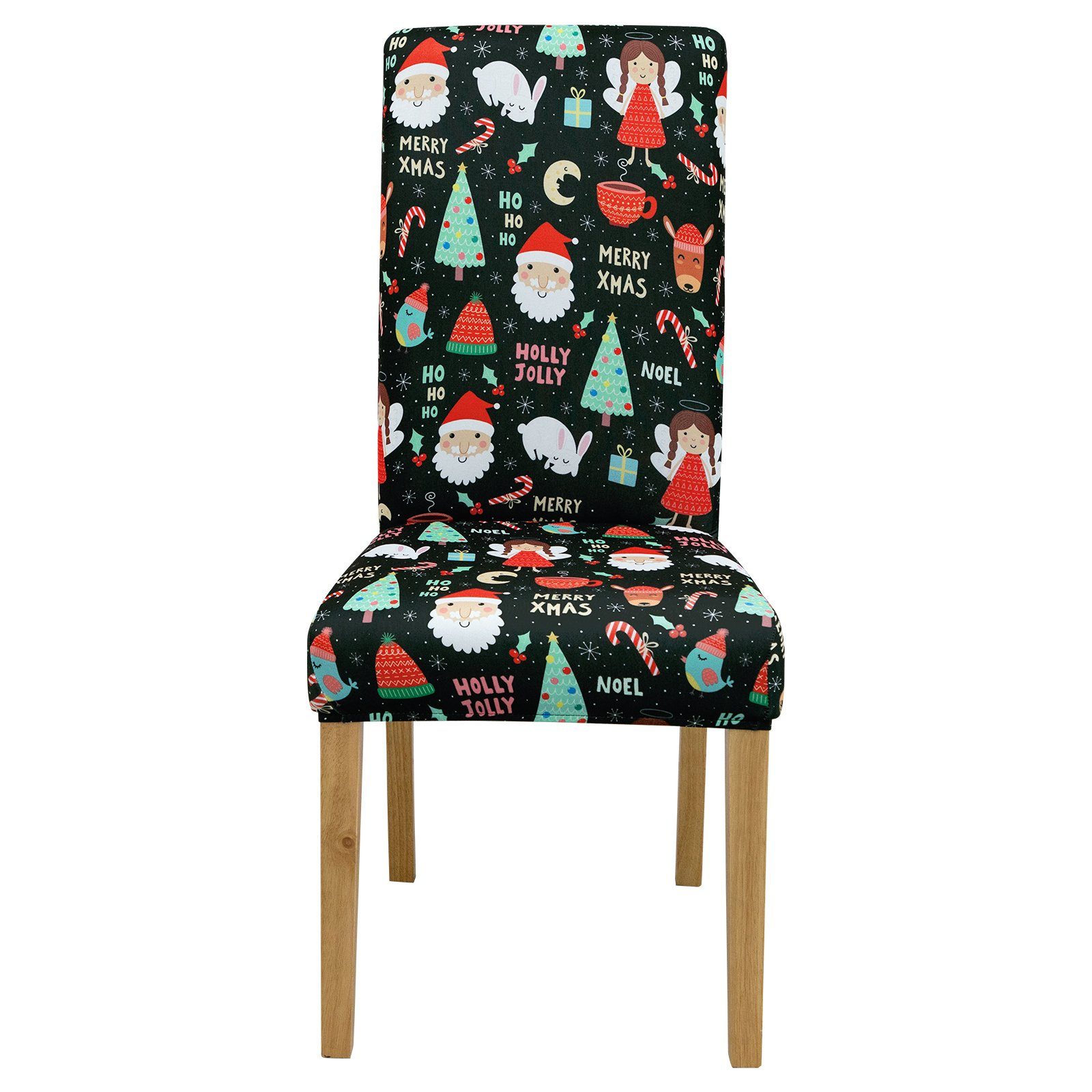 Rosnek Stuhlhusse Weihnachtsmann Schneemann Thema, Stretch, für Weihnachtsbankett, Speisesaal Deko