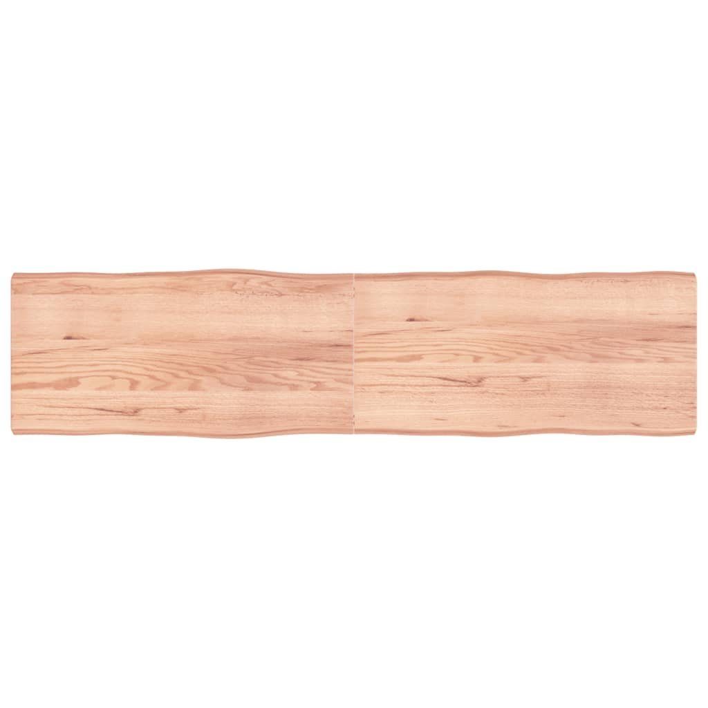 Tischplatte St) 200x50x(2-6) cm Behandelt Baumkante furnicato (1 Massivholz