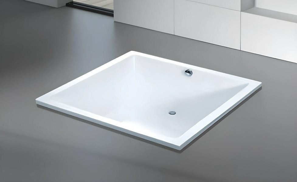 Xlmoebel Badewanne XLMOEBEL Wellnesswanne aus Acryl in Weiß, quadratisches Design, (1-tlg), Made in Europa