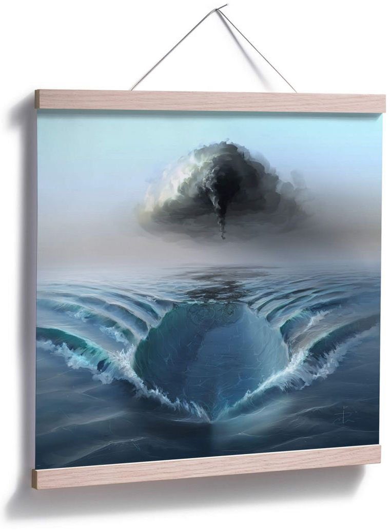 Wall-Art Poster Ozean Sehnsucht Schiff auf Wandposter Poster, Meer, Bild, (1 Meer St), Wandbild