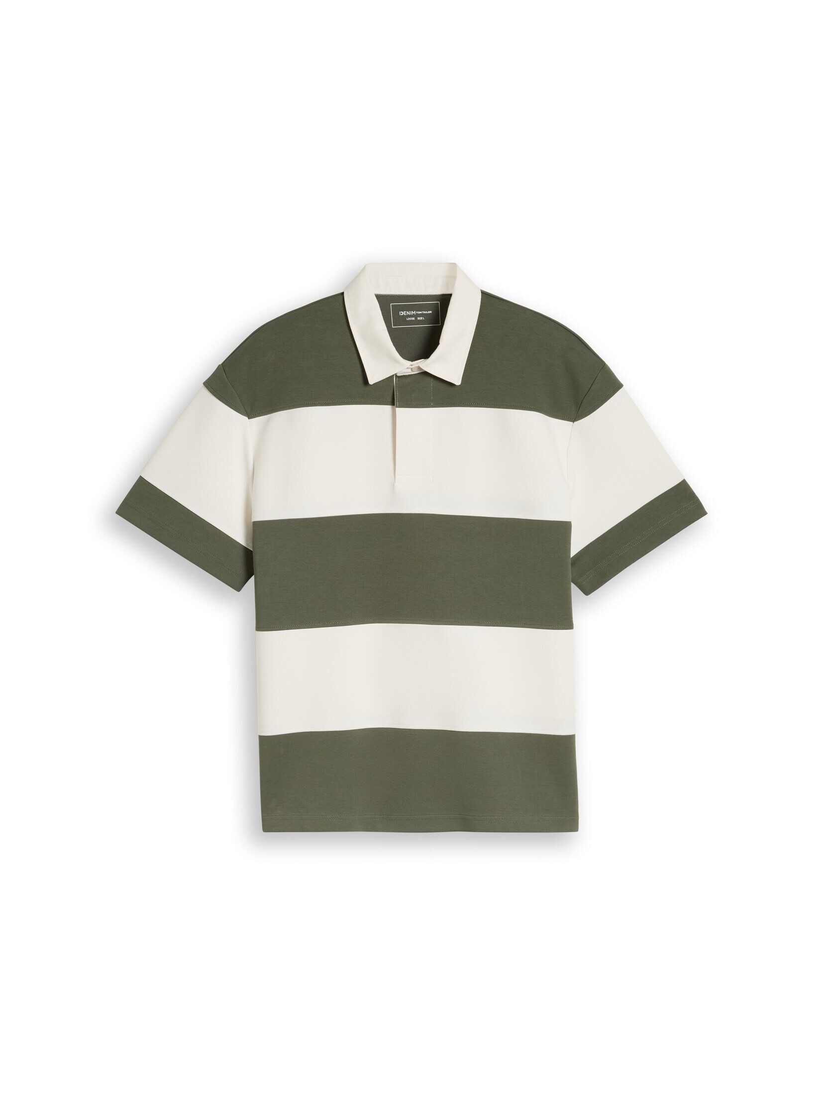 TOM TAILOR Denim Poloshirt Poloshirts (im Einserpack) Relaxed Fit Poloshirt mit Blockstreifen