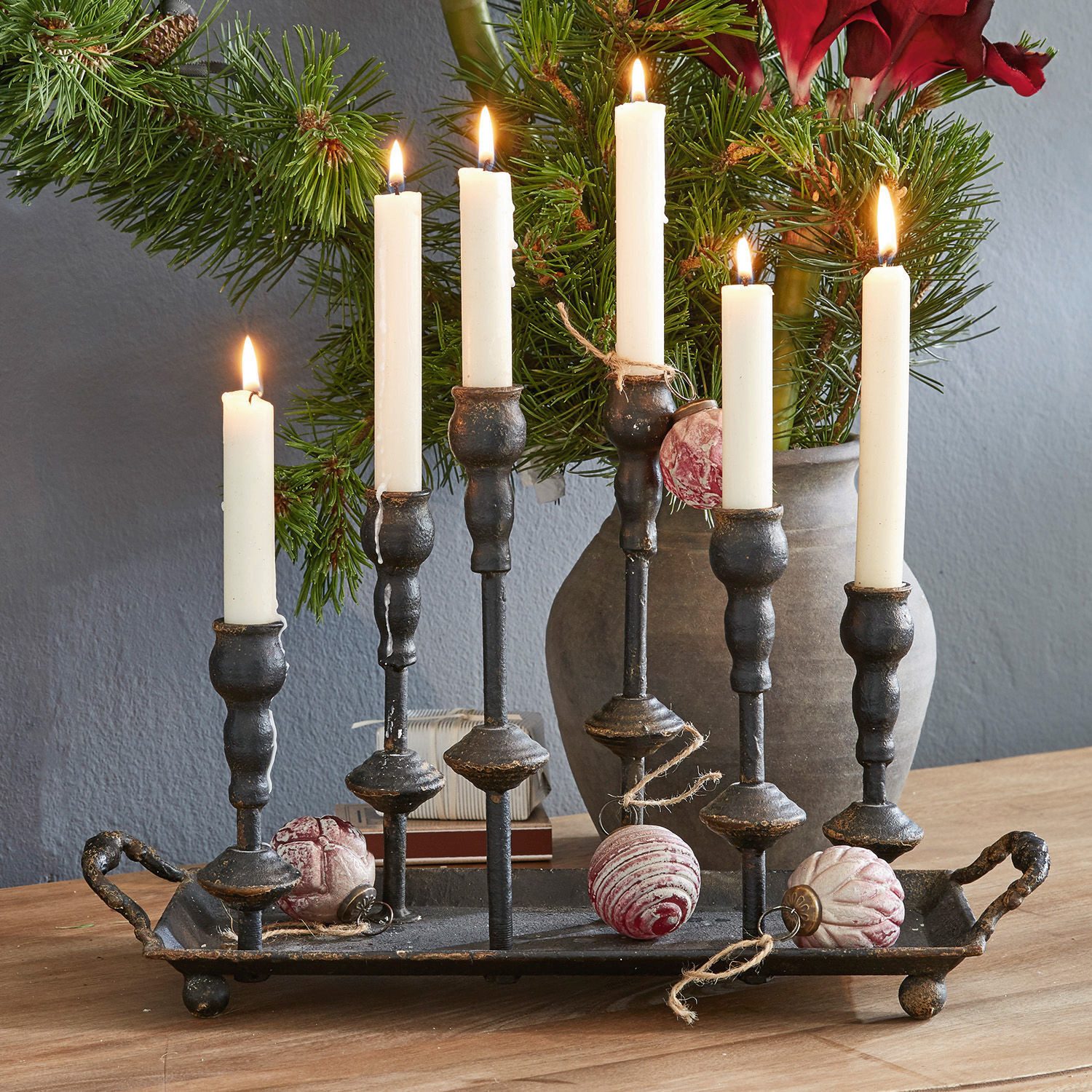 Mirabeau Kerzenständer Kerzenständer Aisa antikschwarz günstig online kaufen