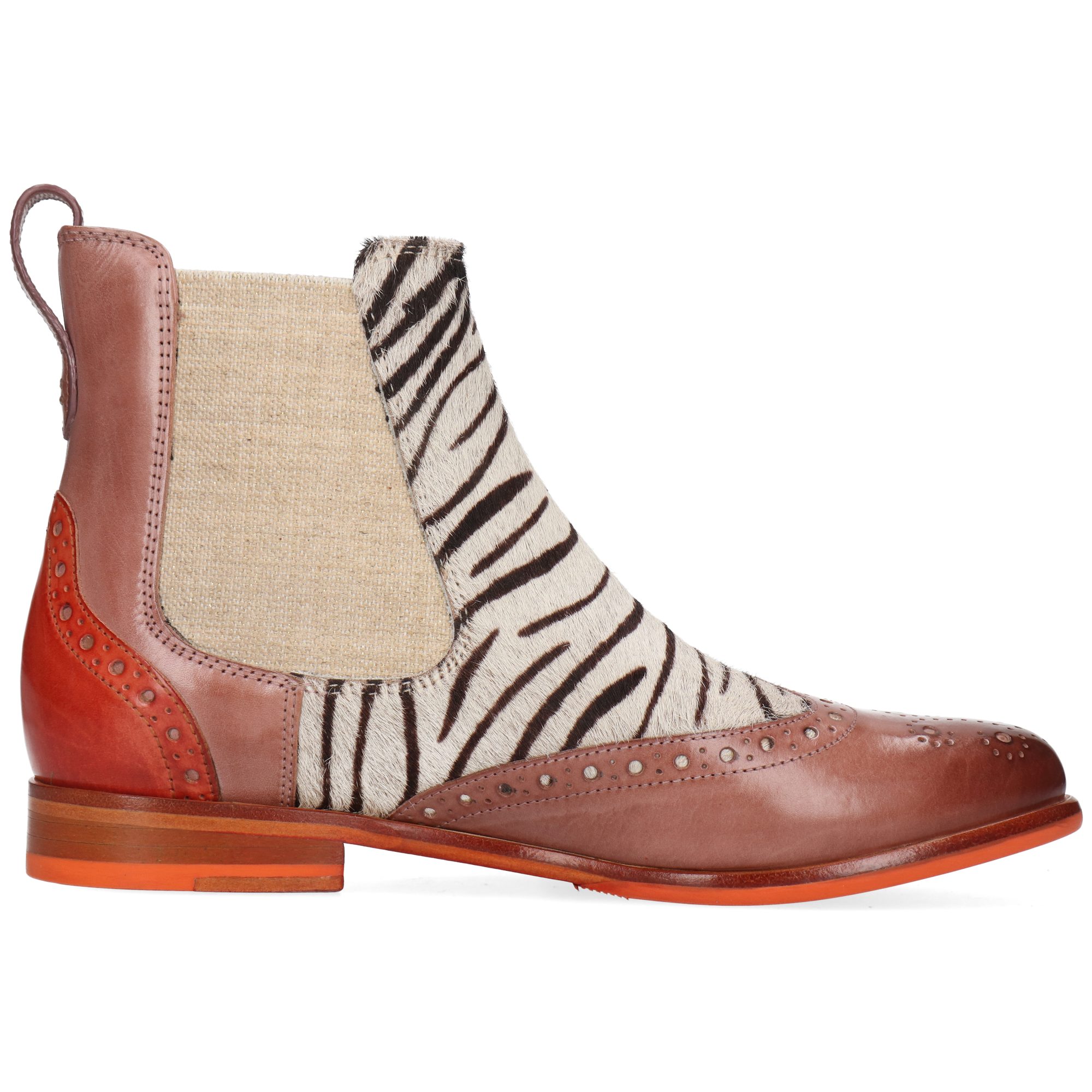 Melvin & Hamilton Selina 29 Leder-Chelsea Boots für Damen Stiefelette Flache Absätze, Echtes Leder, Vegetabile Gerbung