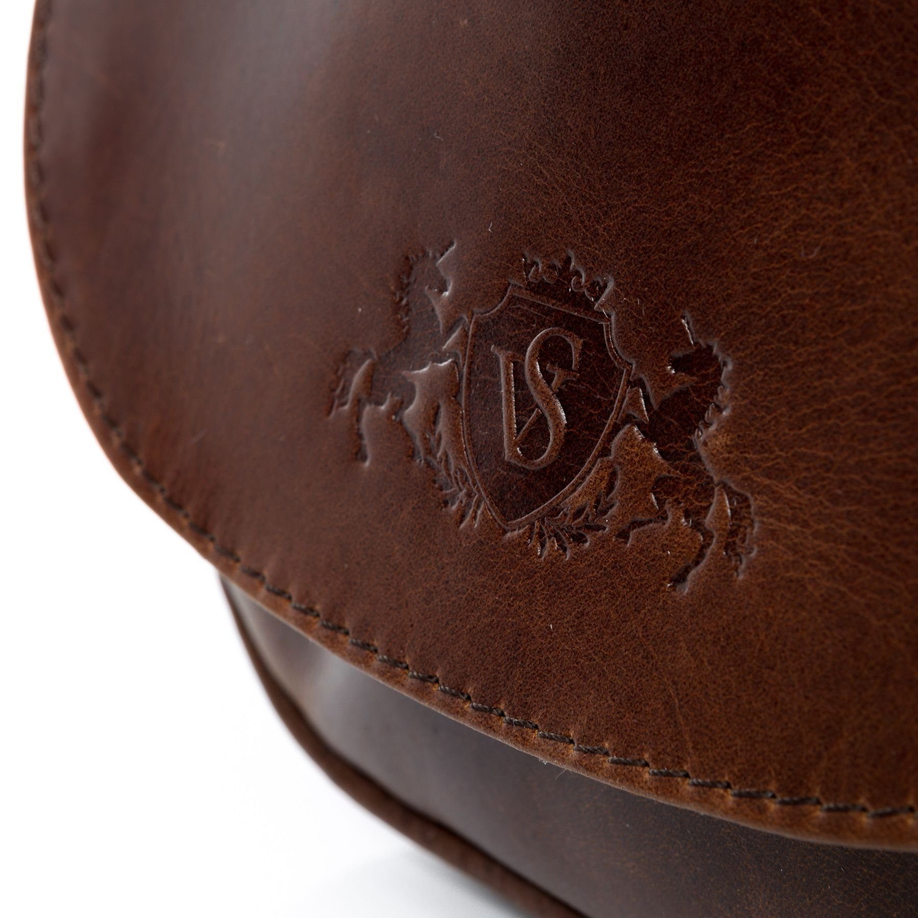 SID & VAIN Umhängetasche echt Leder Umhängetasche groß braun BRIGHTON, Crossbody Bag Echtleder für Damen, Umhängetasche braun-cognac