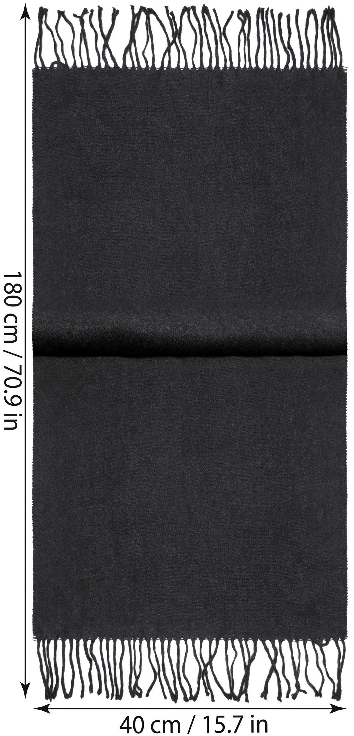 BRUBAKER Cashmirillo Schal - 30x180cm Leichter Kuschelschal Mit Fransen