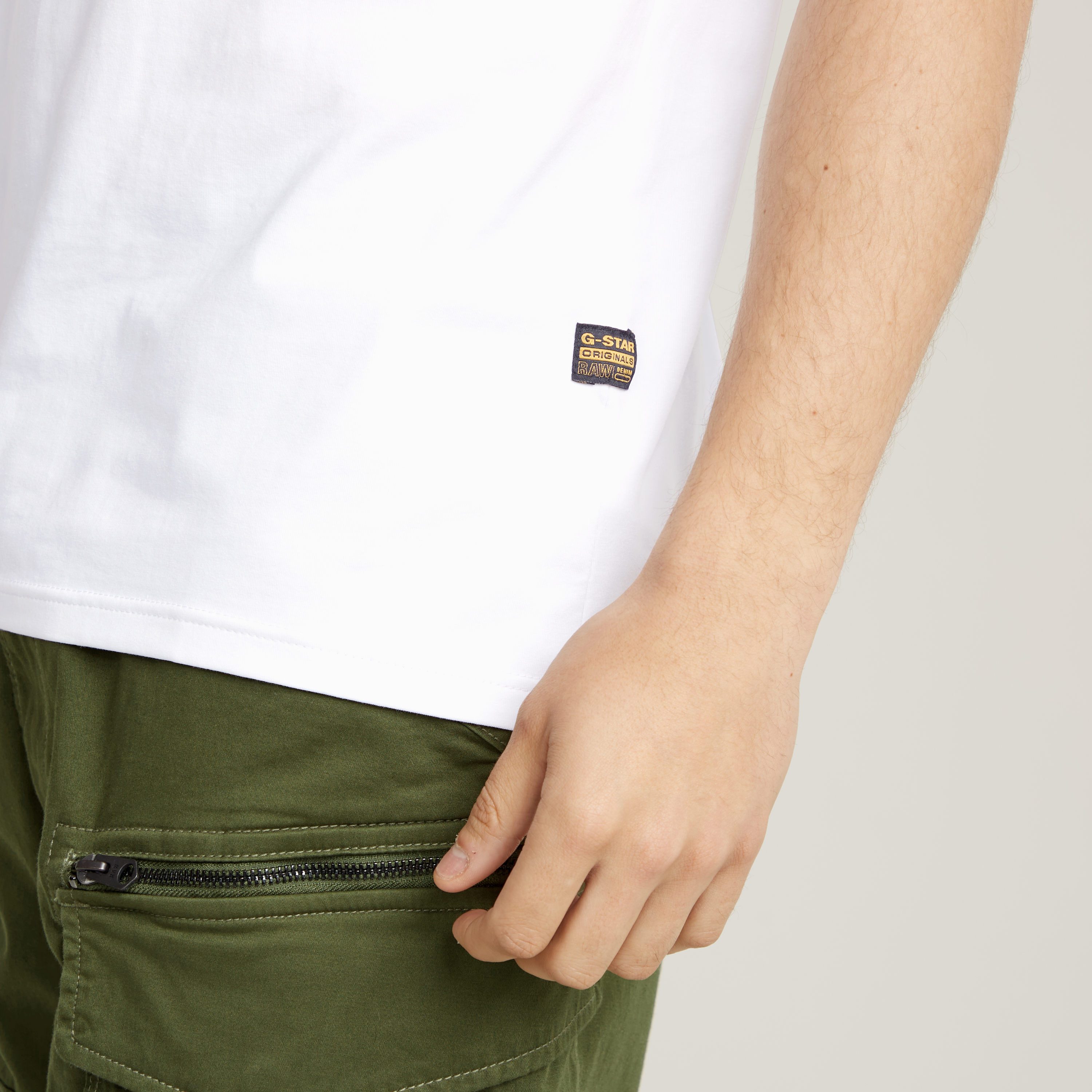 G-STAR T-Shirt Slim Base mit Rundhals, Baumwollmix