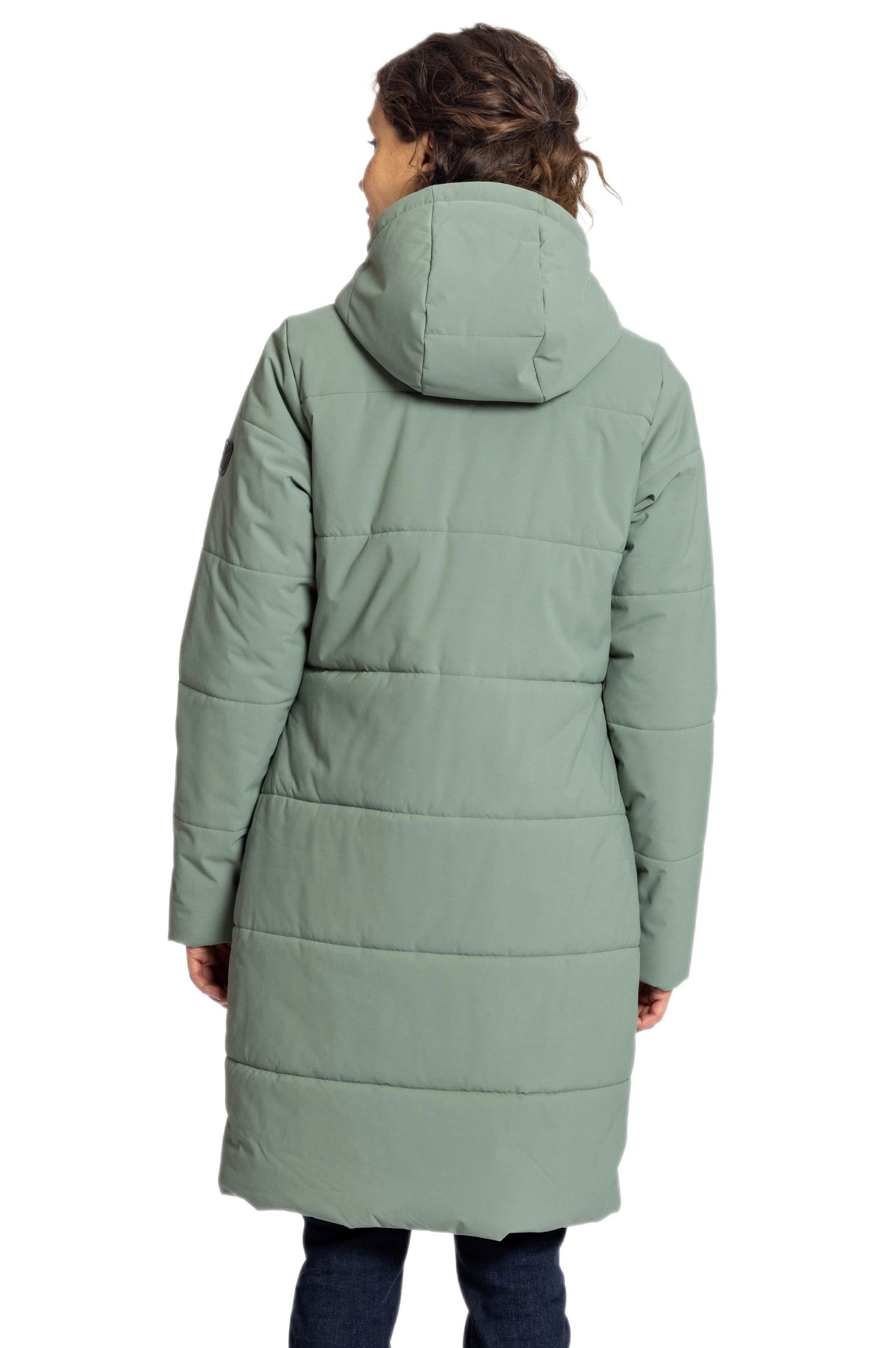 Elkline Steppmantel Comfort (warm wattiert, bequem) soft olivegrün Damen