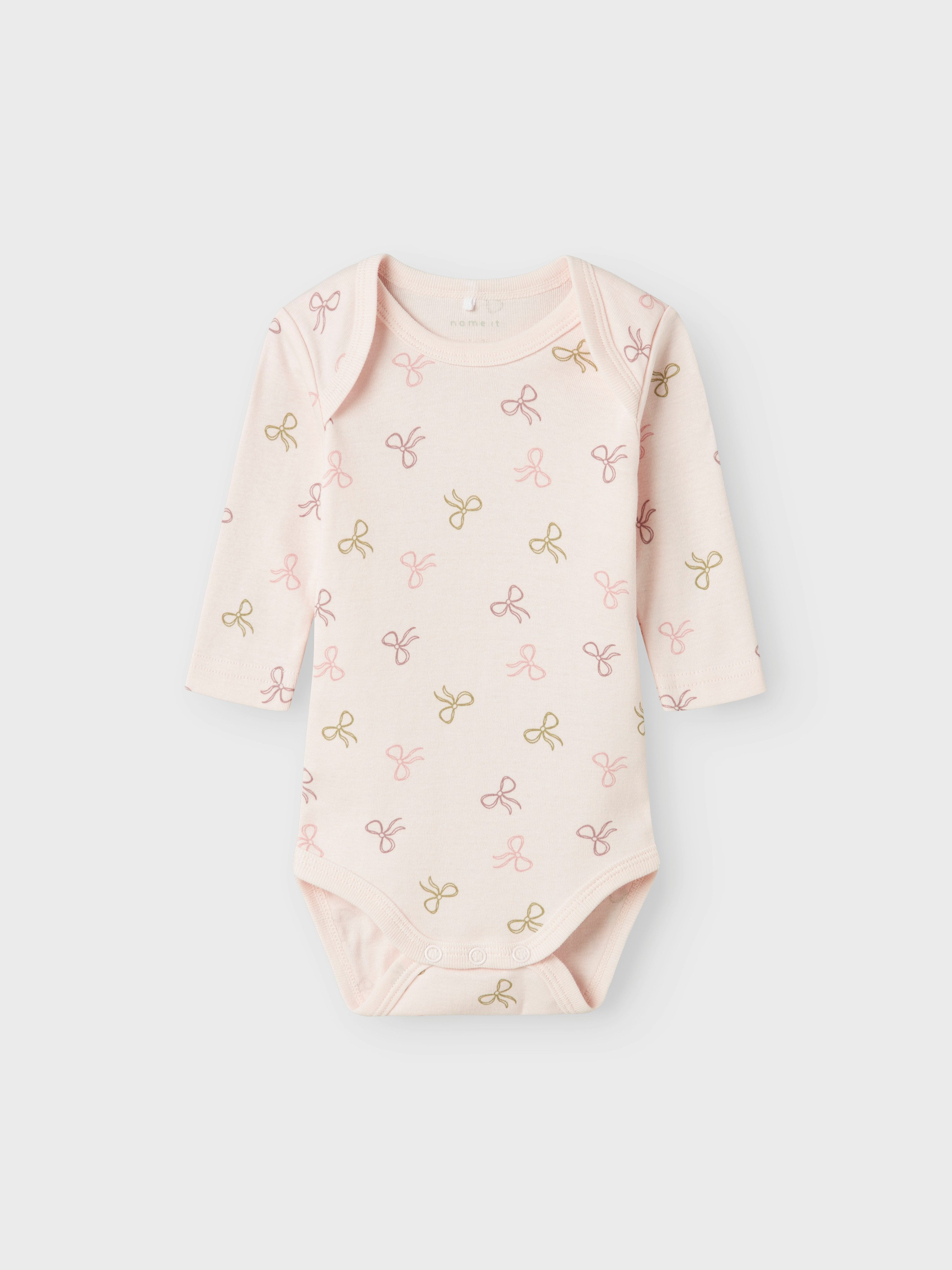 Name It Langarmbody NBFBODY 3P LS BARELY PINK BOW NOOS (Packung, 3-tlg)