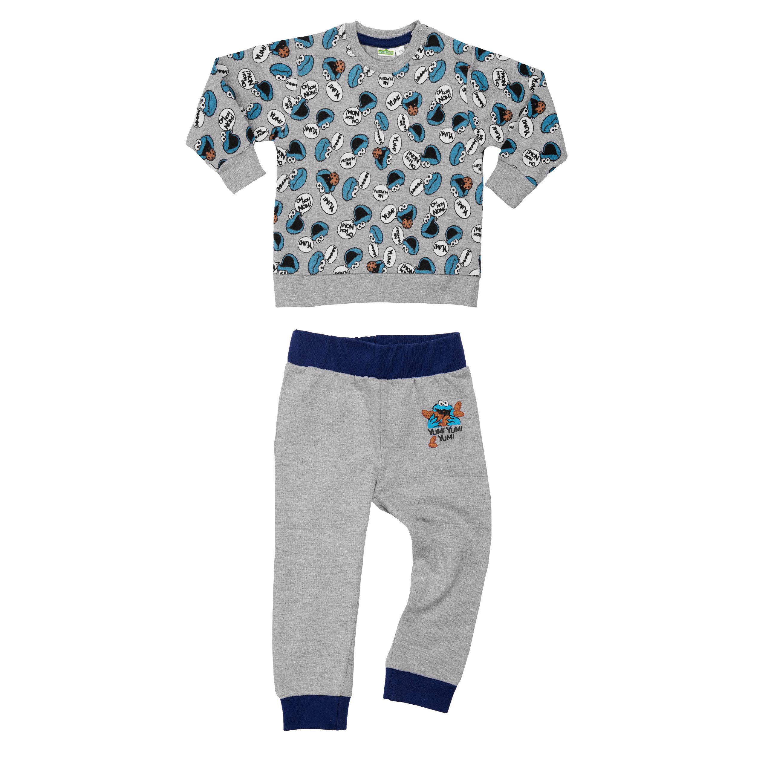 United Labels® Shirt & Hose Sesamstraße - Krümelmonster Set 2-Teiler