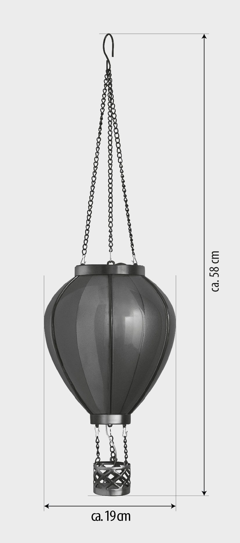 Northpoint LED Gartenleuchte LED Solar Laterne Heißluftballon Windlicht Auß günstig online kaufen