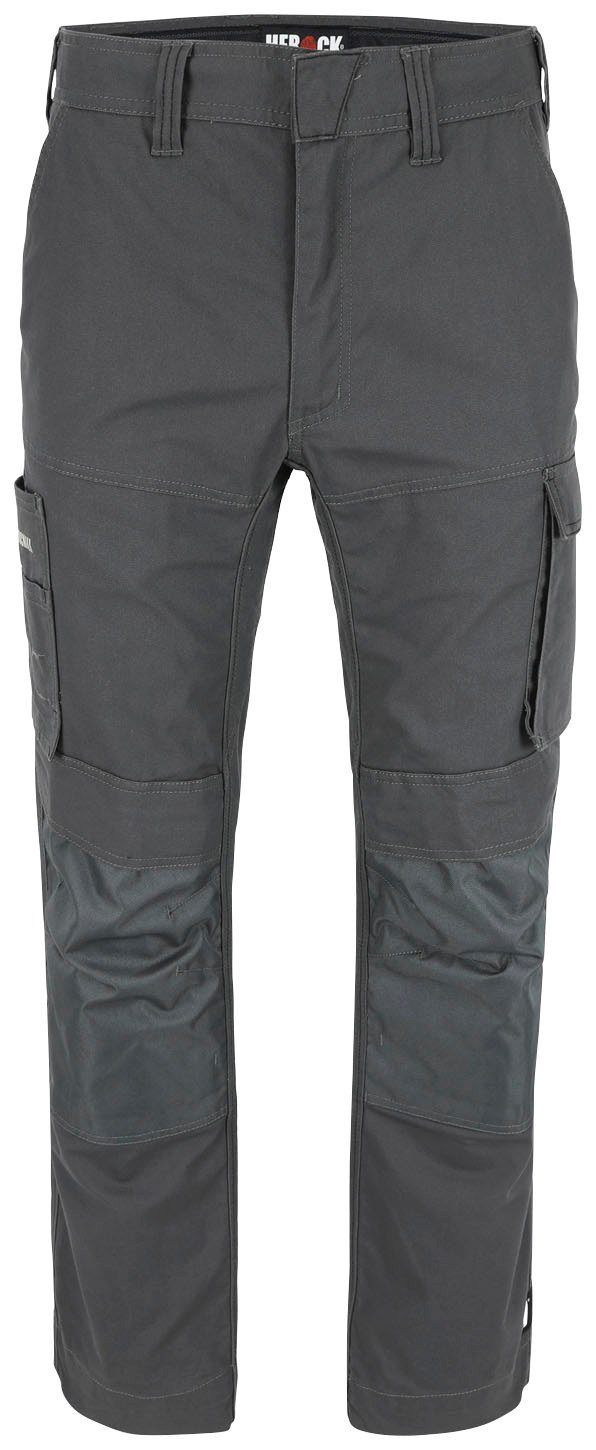 preisvergleich Herock Arbeitshose SOCRES beschichtet, Multi-pocket, grau bequem wasserabweisend 2-Wege-Stretch