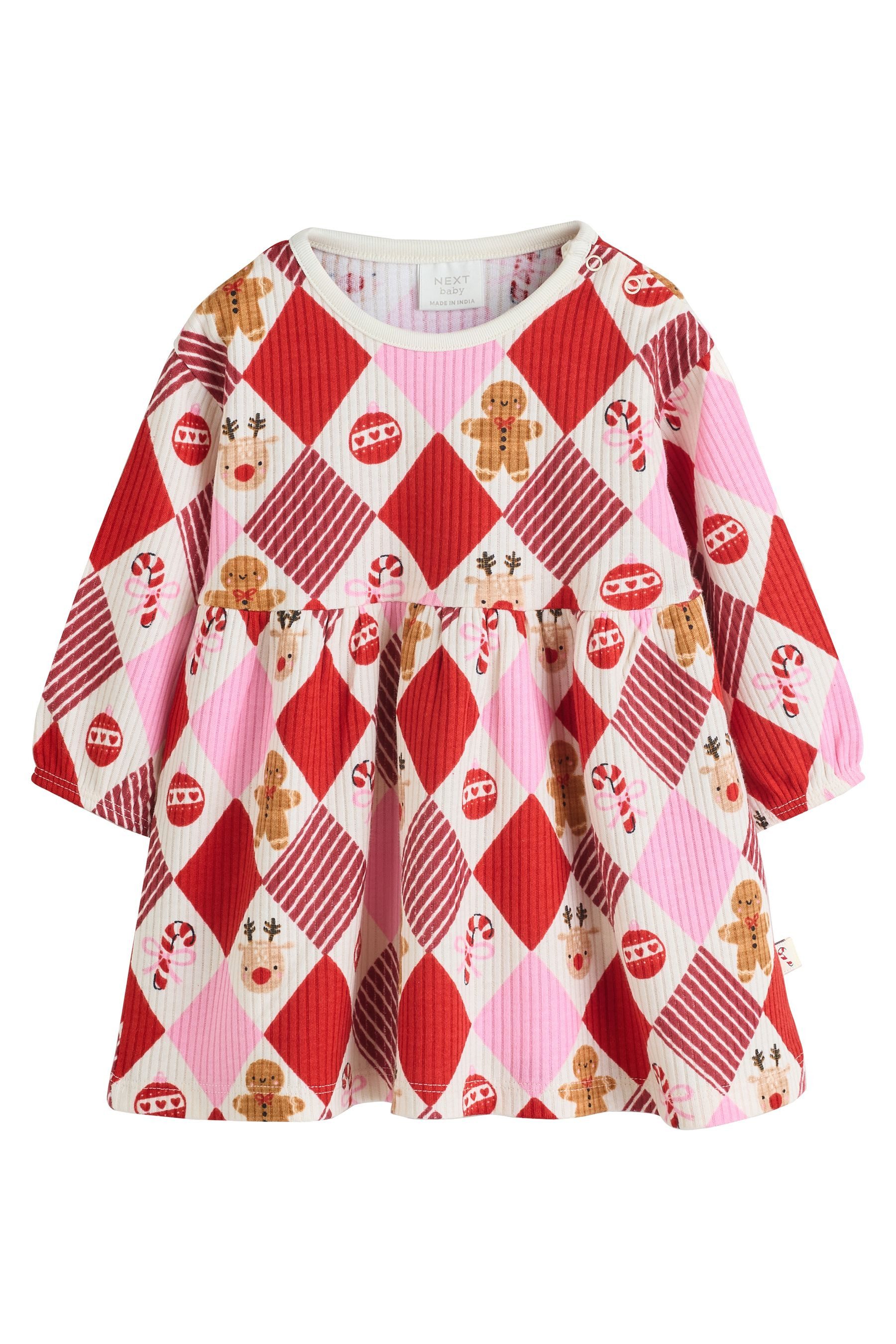 Next Jerseykleid Weihnachtliches Baby-Jerseykleid (1-tlg)
