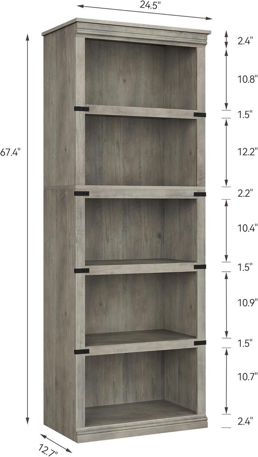 GarveeMore Bücherregal 5 Etagen Bücherregal, Hohe günstig online kaufen