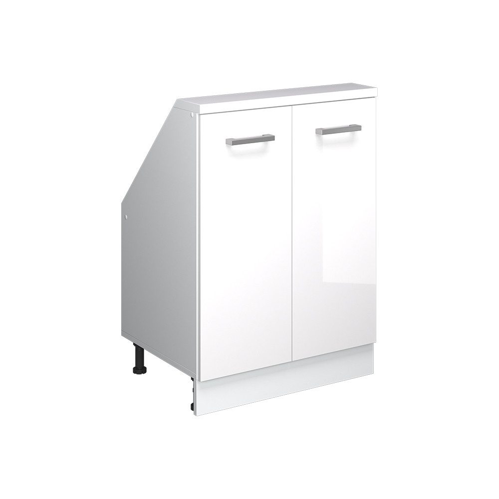 Vicco Kommode Rion, Weiß Hochglanz/Weiß/Weiß, mit 2 Türen (1 St)