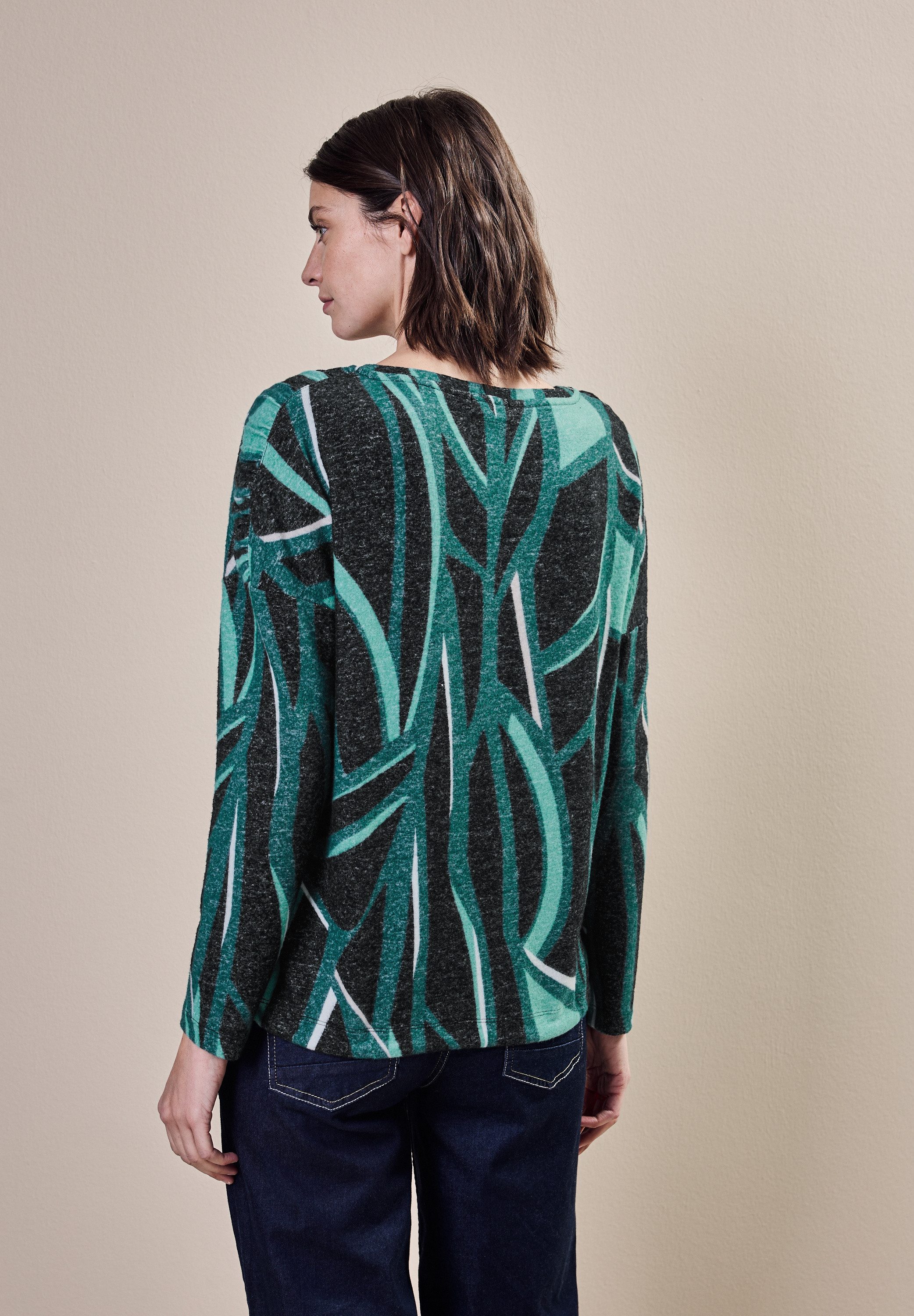 CECIL Langarmshirt mit grafischem Muster günstig online kaufen