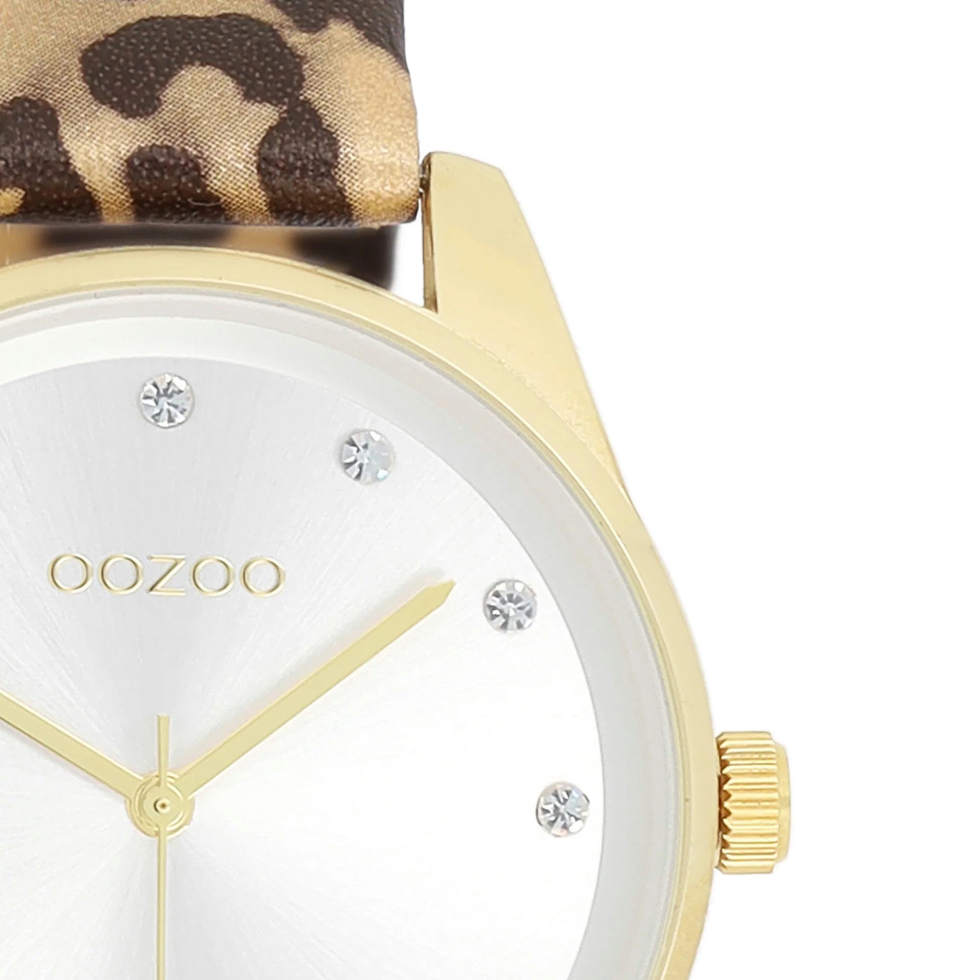 OOZOO Quarzuhr Damenuhr, 38 mm – IP-goldene Uhr mit Lederarmband im Animalp günstig online kaufen
