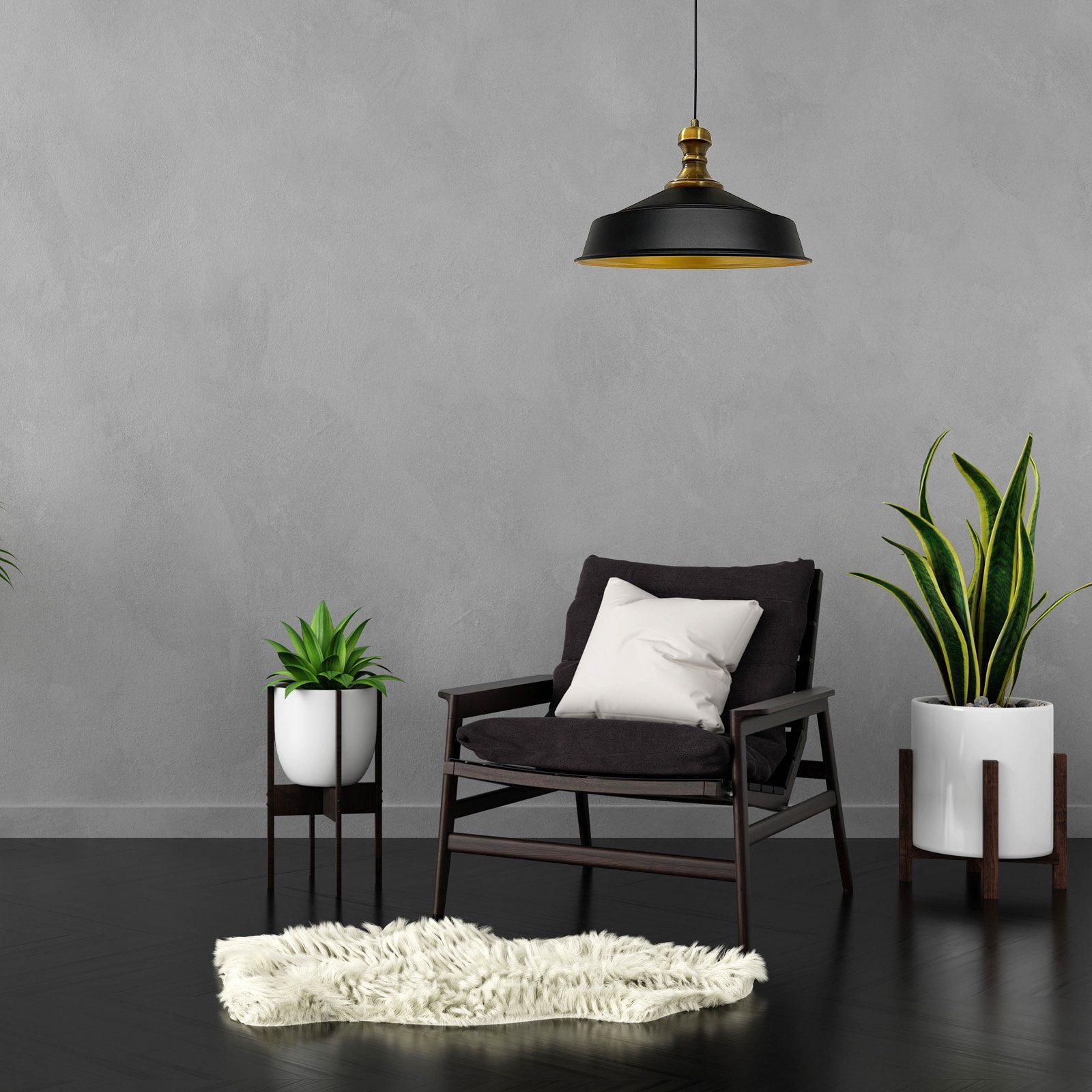 Bamyum Pendelleuchte Bamyum Asletl-Knob Industrie Pendelleuchte, 41 cm Moderne Metall Lampe