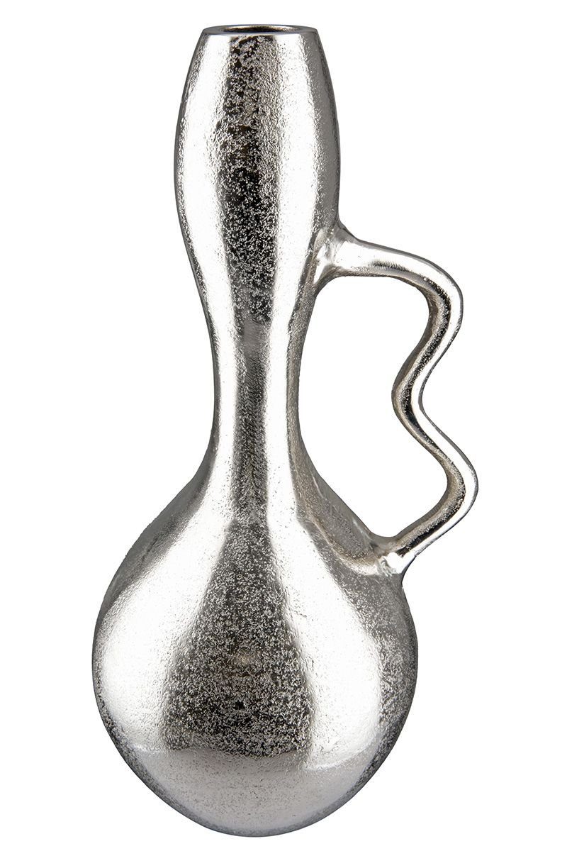 Vase Dekoobjekt Verfügbar GILDE Zwe Moderny Aluminium Vase, - in Silberfarbene Elegante